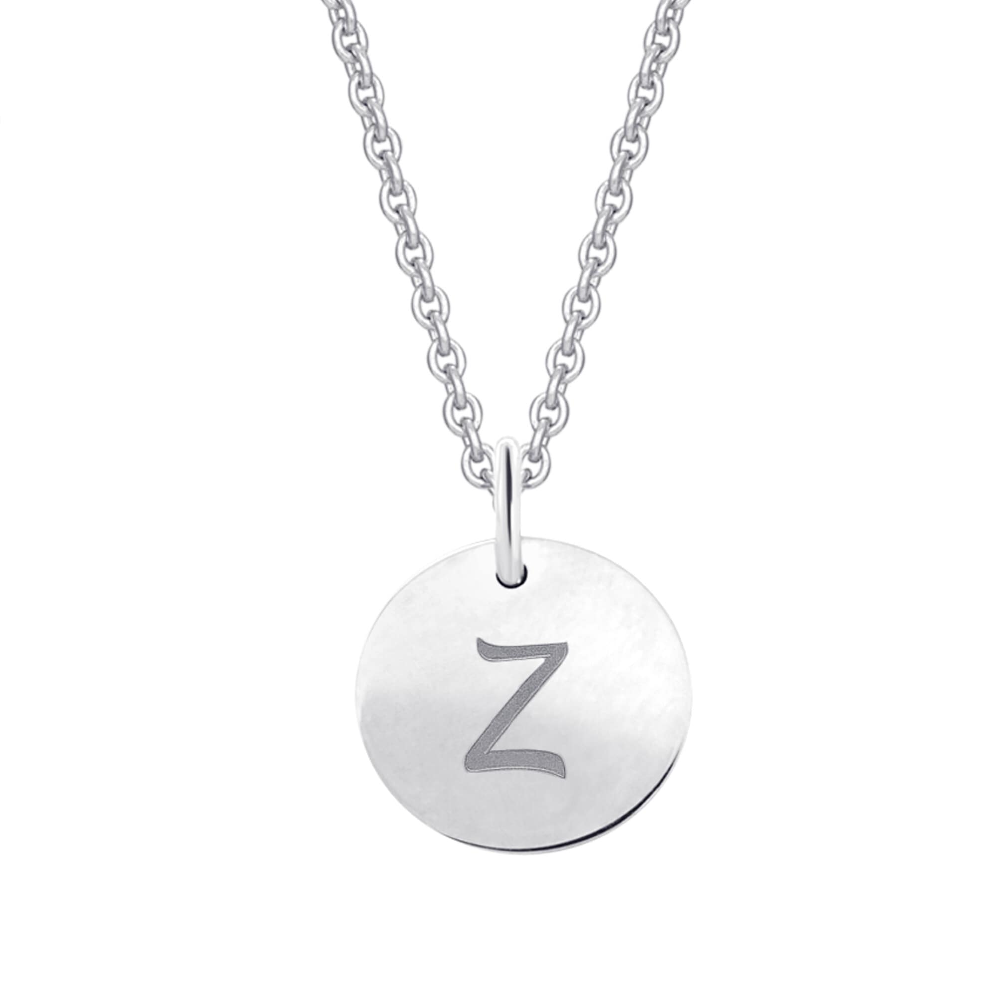 ONE ELEMENT Damen Kettenanhänger "Buchstabe Z Buchstaben Anhänger aus 333 Weißgold Ø 11,0 mm", Z, Gold Weißgold 333, silber, Gold, Weißgold 333,