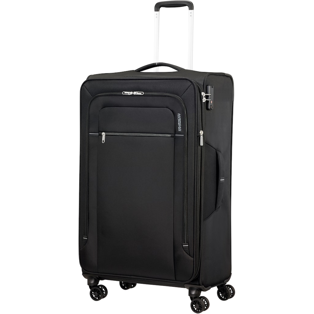 American Tourister® Weichgepäck-Trolley »Crosstrack, 79 cm«, 4 Rollen, Reisekoffer Großer Koffer TSA-Zahlenschloss Volumenerweiterung