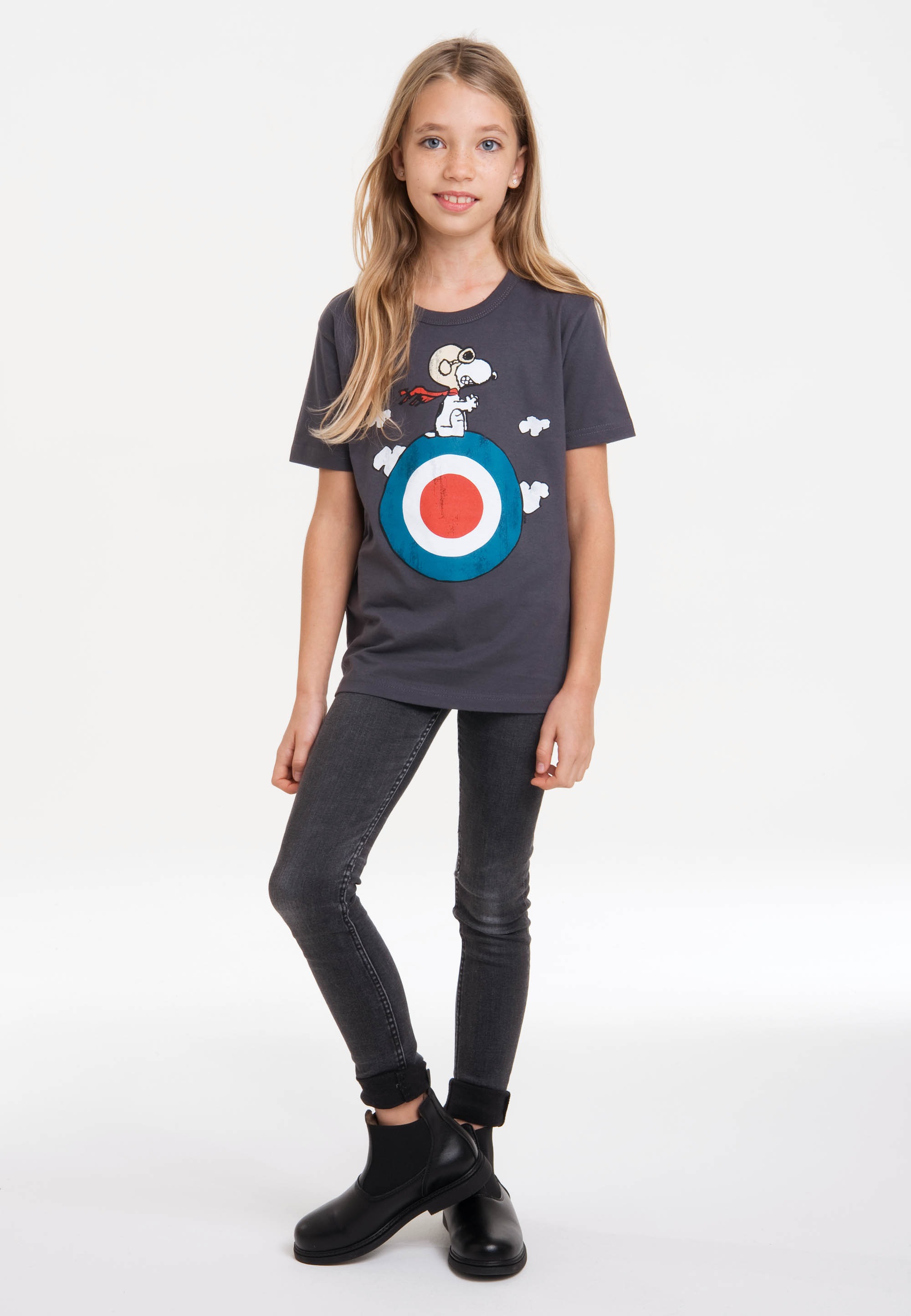 Snoopy«, für lizenziertem mit Print BAUR | T-Shirt ▷ »Peanuts LOGOSHIRT -