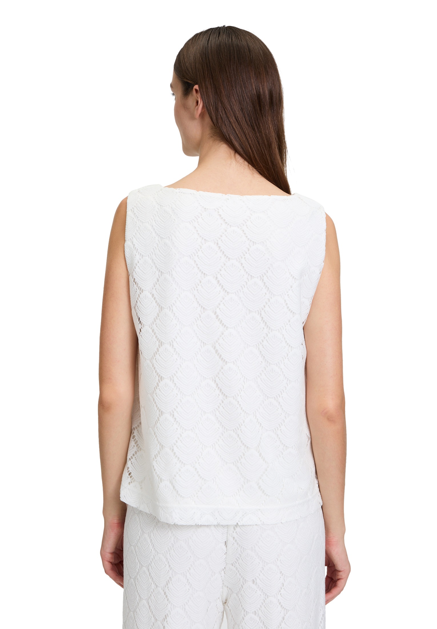 Betty&Co T-Shirt »Betty & Co Strukturshirt mit U-Boot-Ausschnitt«, (1 tlg.), Materialmix