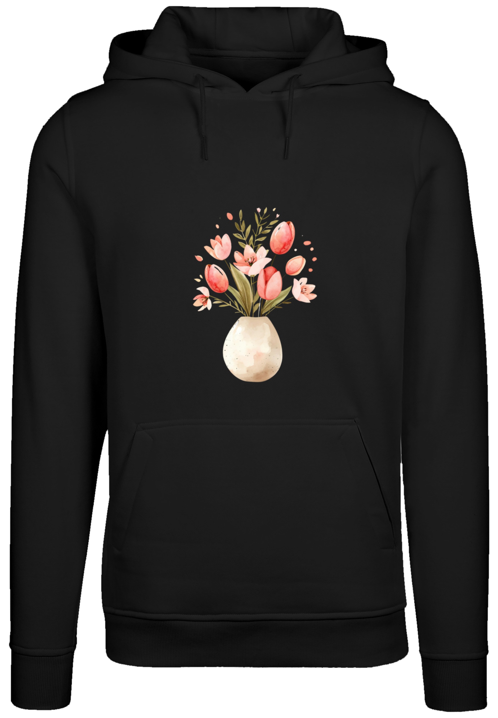 F4NT4STIC Kapuzenpullover »Rosa Frühlingsblumenstrauß in Vase«, Premium Qualität
