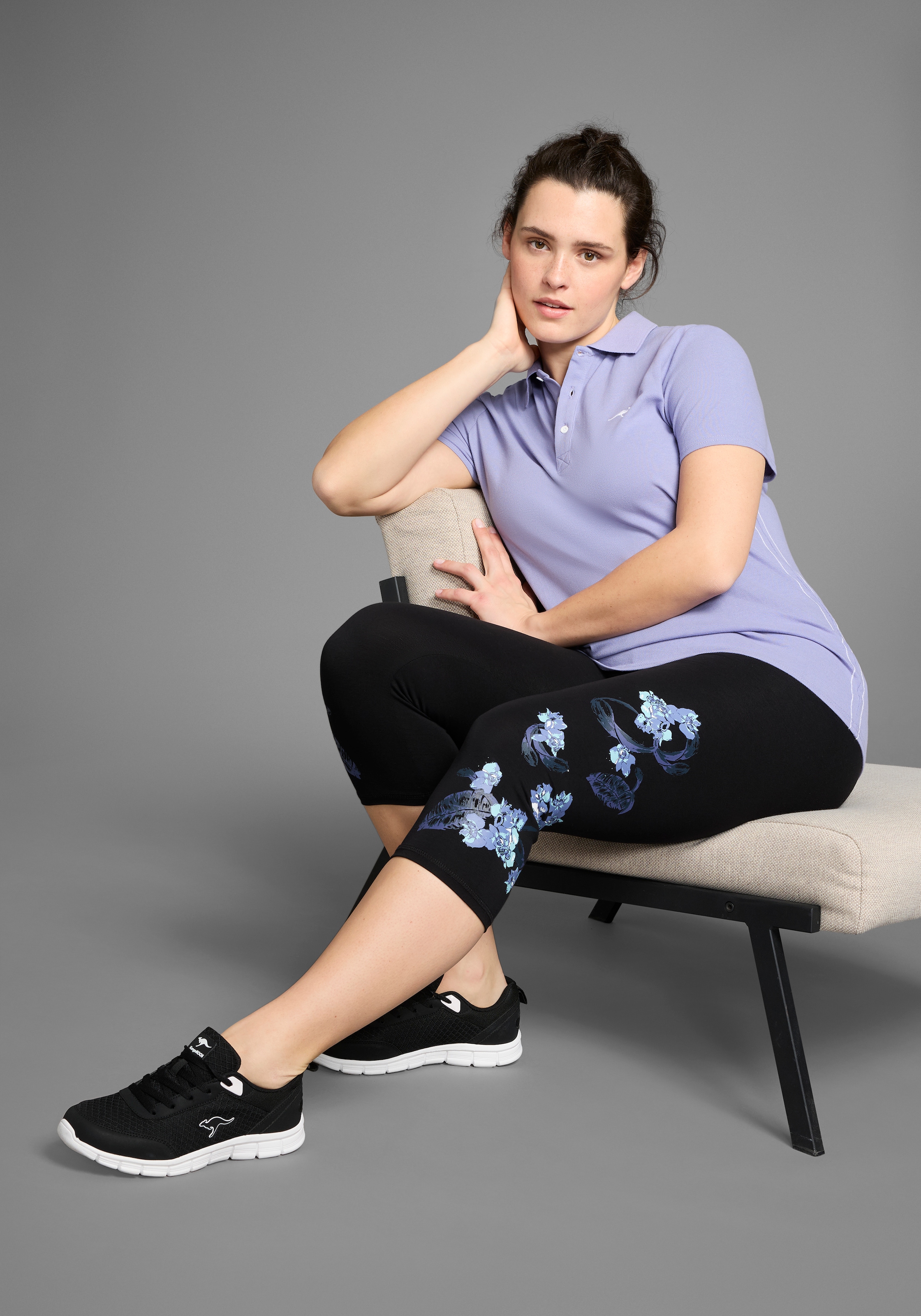 KangaROOS Poloshirt, Kurzarm, unifarben, Polokragen, aus Baumwolle