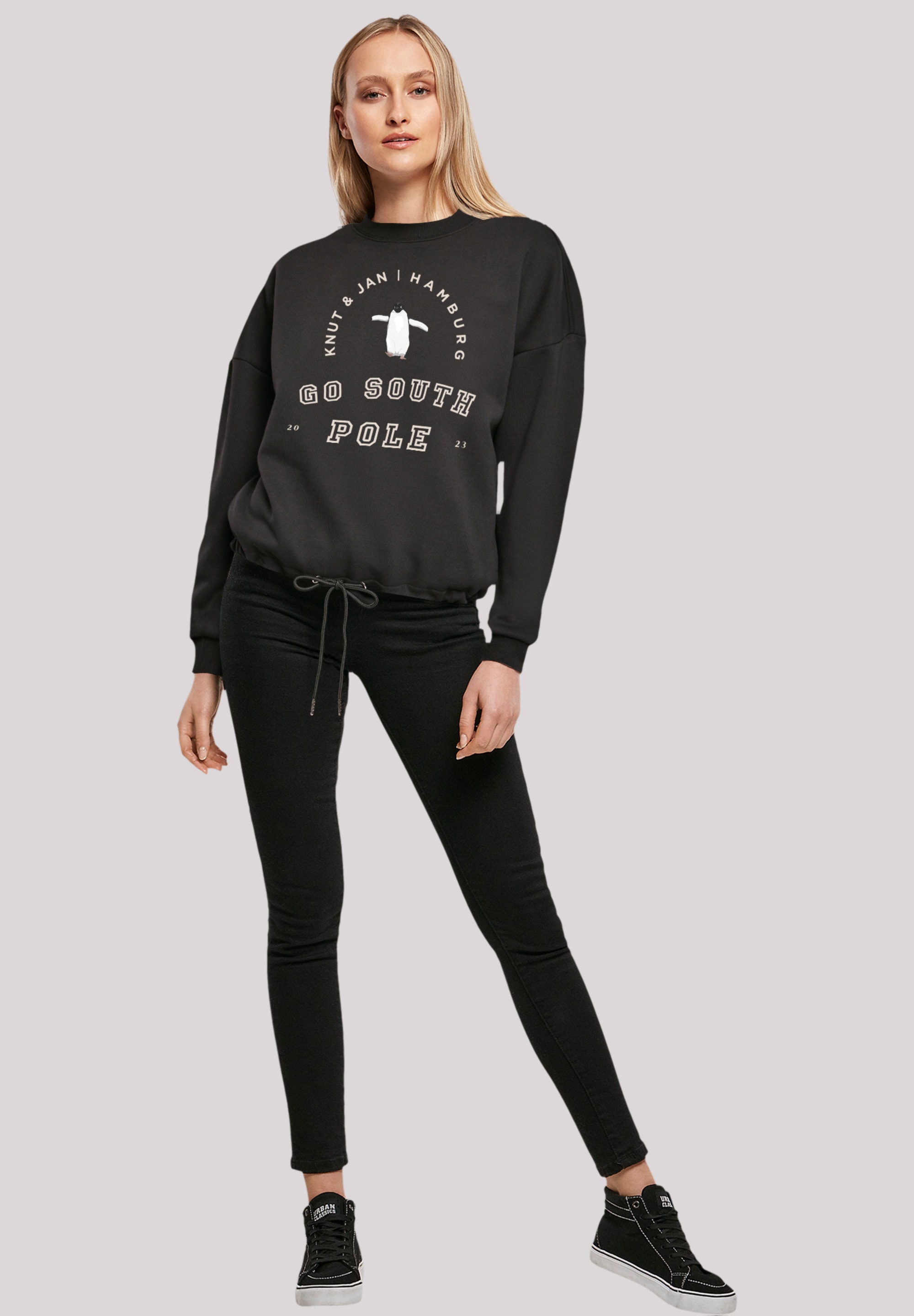 F4NT4STIC Sweatshirt »Pinguin Knut & Jan Hamburg«, Print