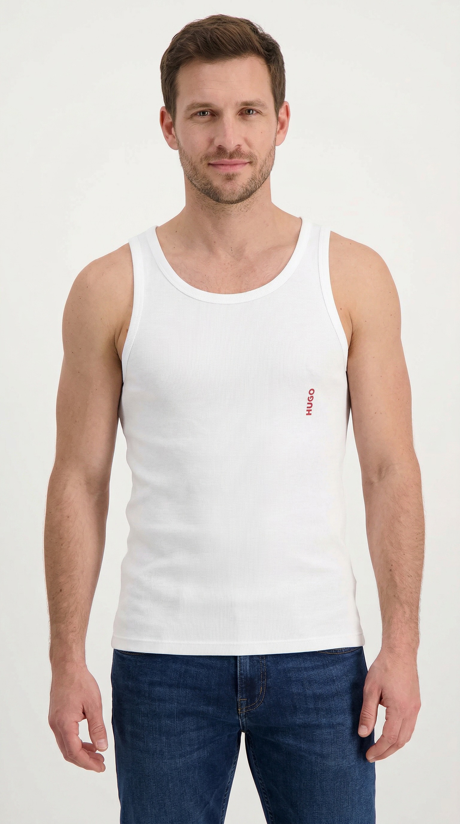 Thumbnail - HUGO Underwear Ripptanktop Packung, 3er, 3 tlg. Basic, Rundhals