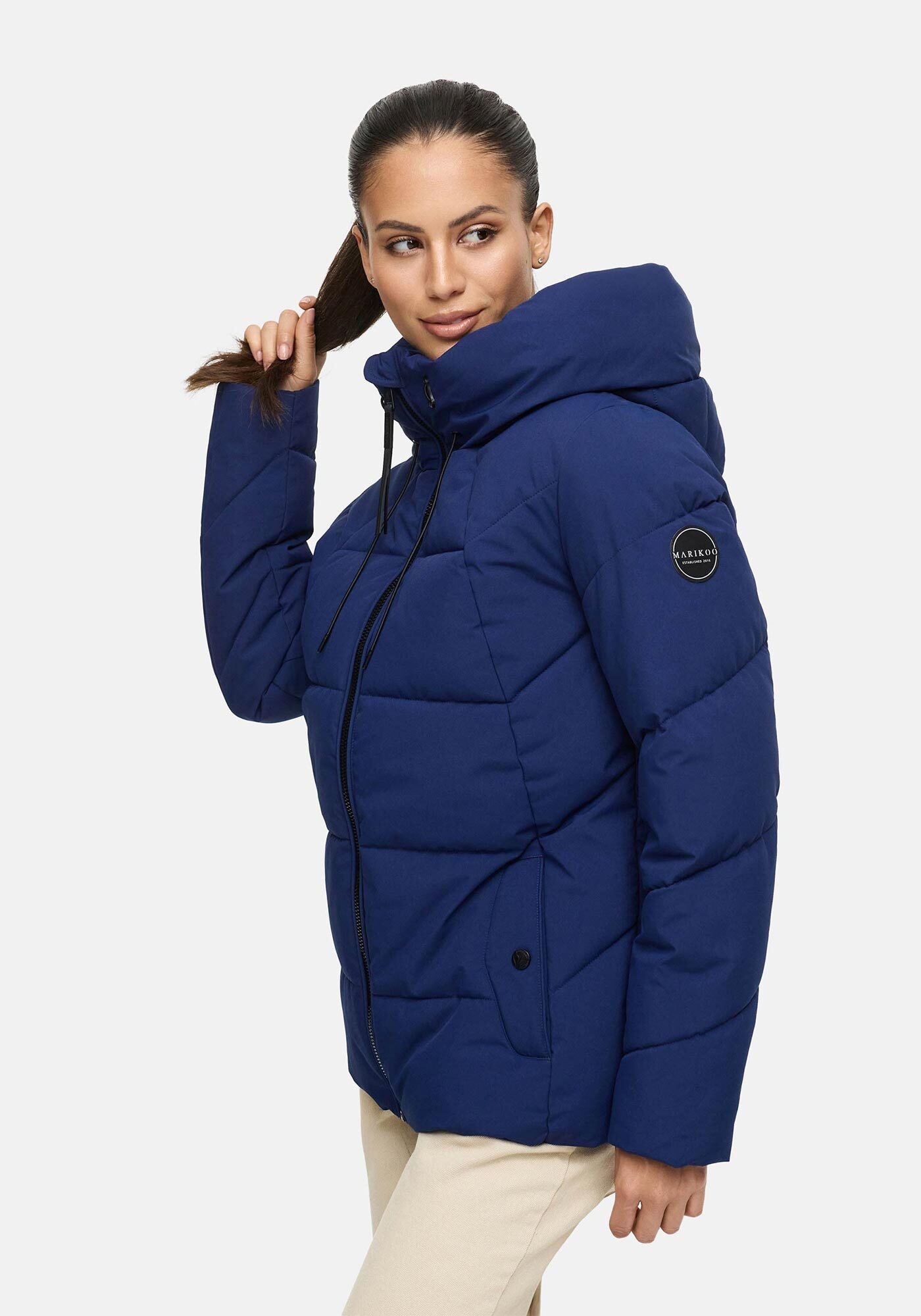 Marikoo Winterjacke »Kuscheltatze«, mit extra hohem Kragen