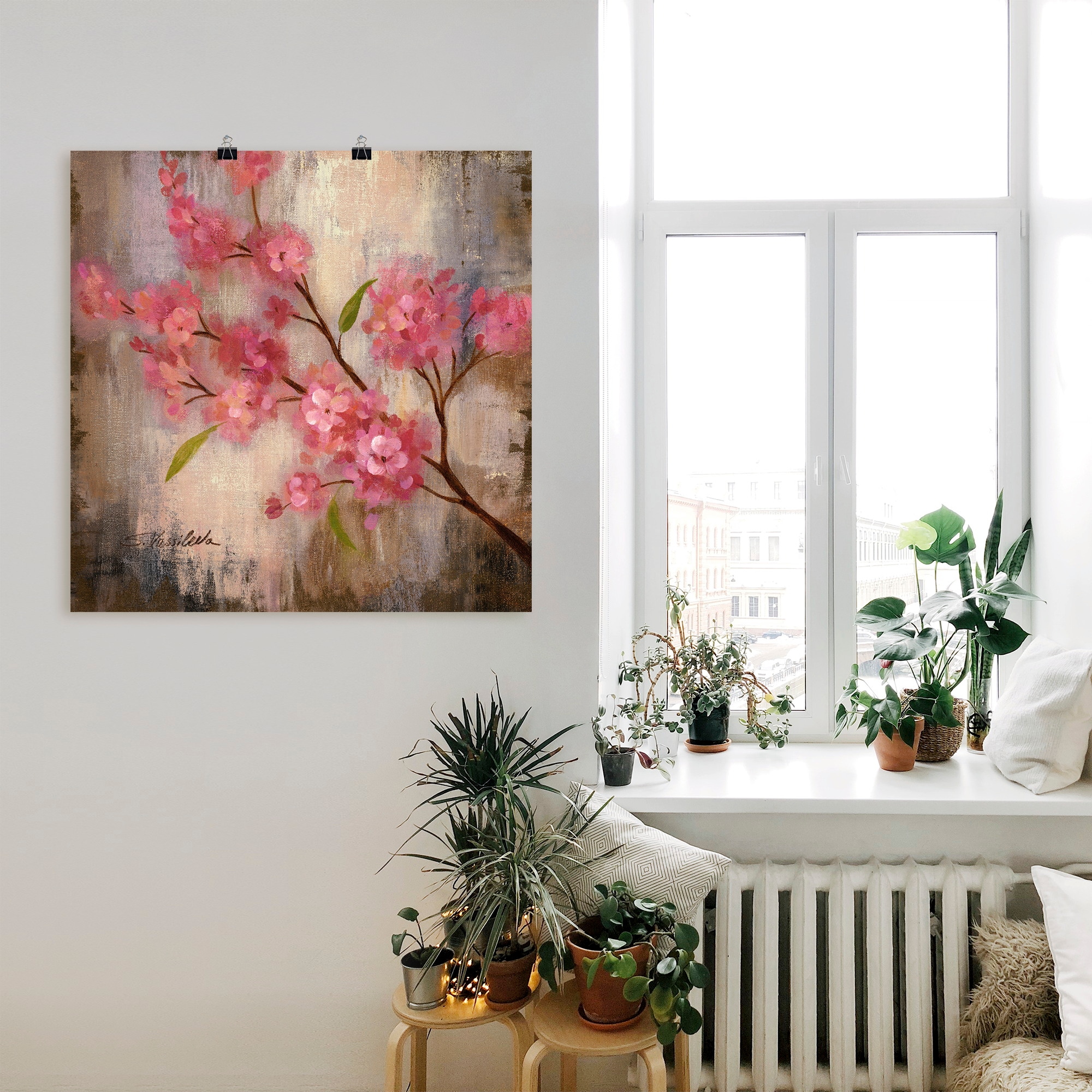 Artland Wandbild »Kirschblüte II«, Blumen, (1 St.), als Leinwandbild, Poster in verschied. Größen