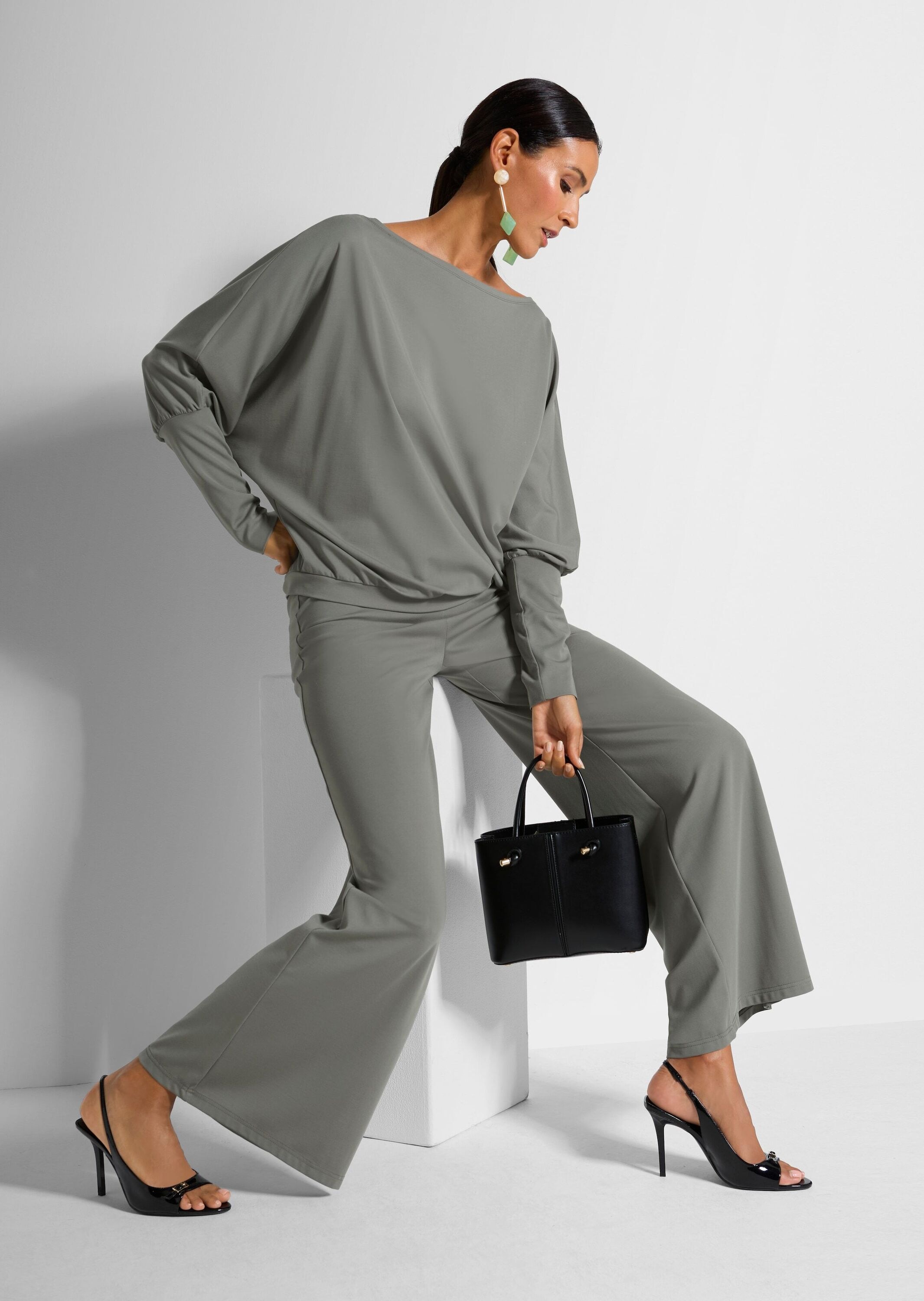 MADELEINE Langarmshirt »Langarmshirt Lockeres Longsleeve mit Fledermausärmeln«