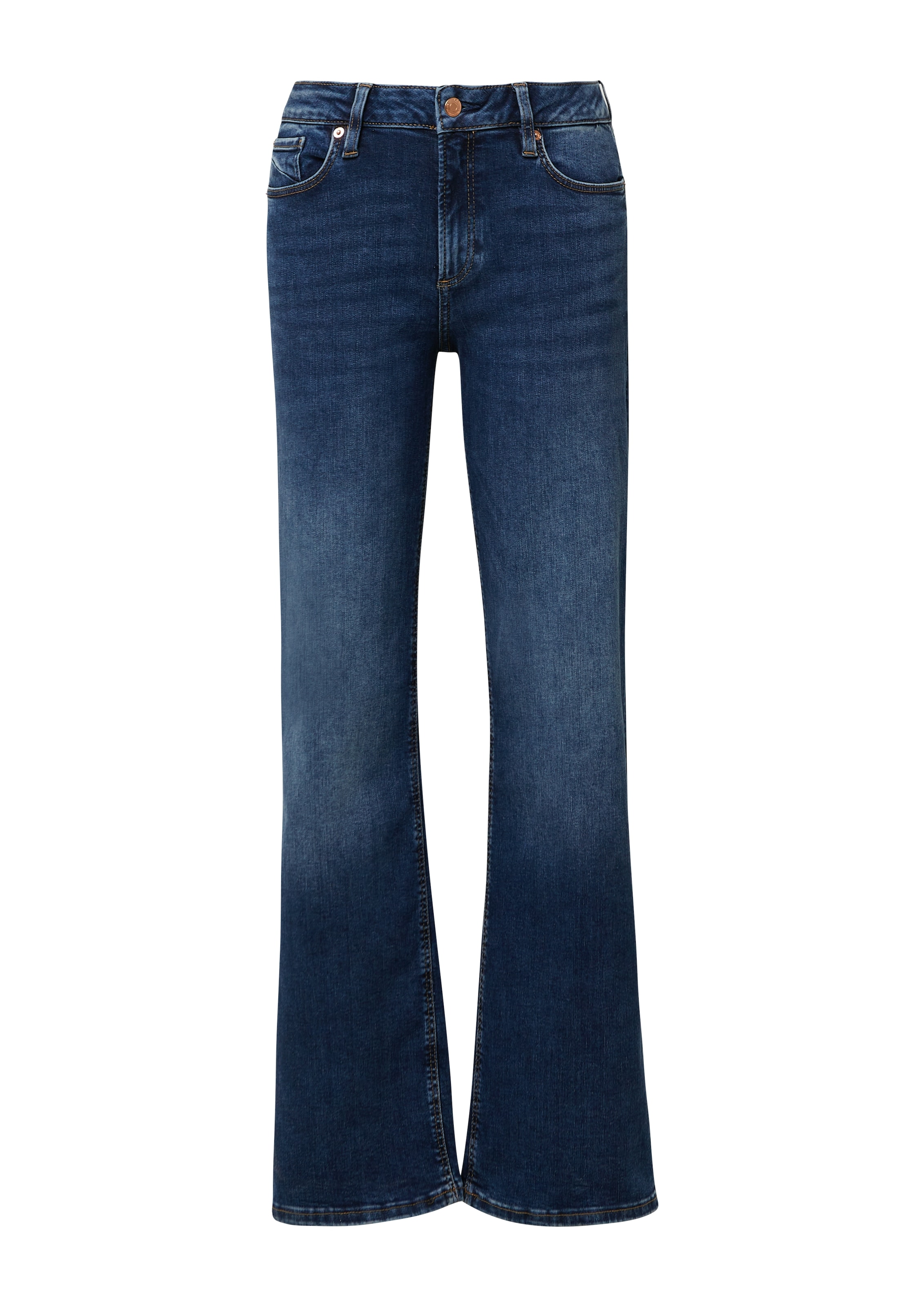 QS Stretch-Jeans "CATIE Wide Leg", in blauer Waschung günstig online kaufen