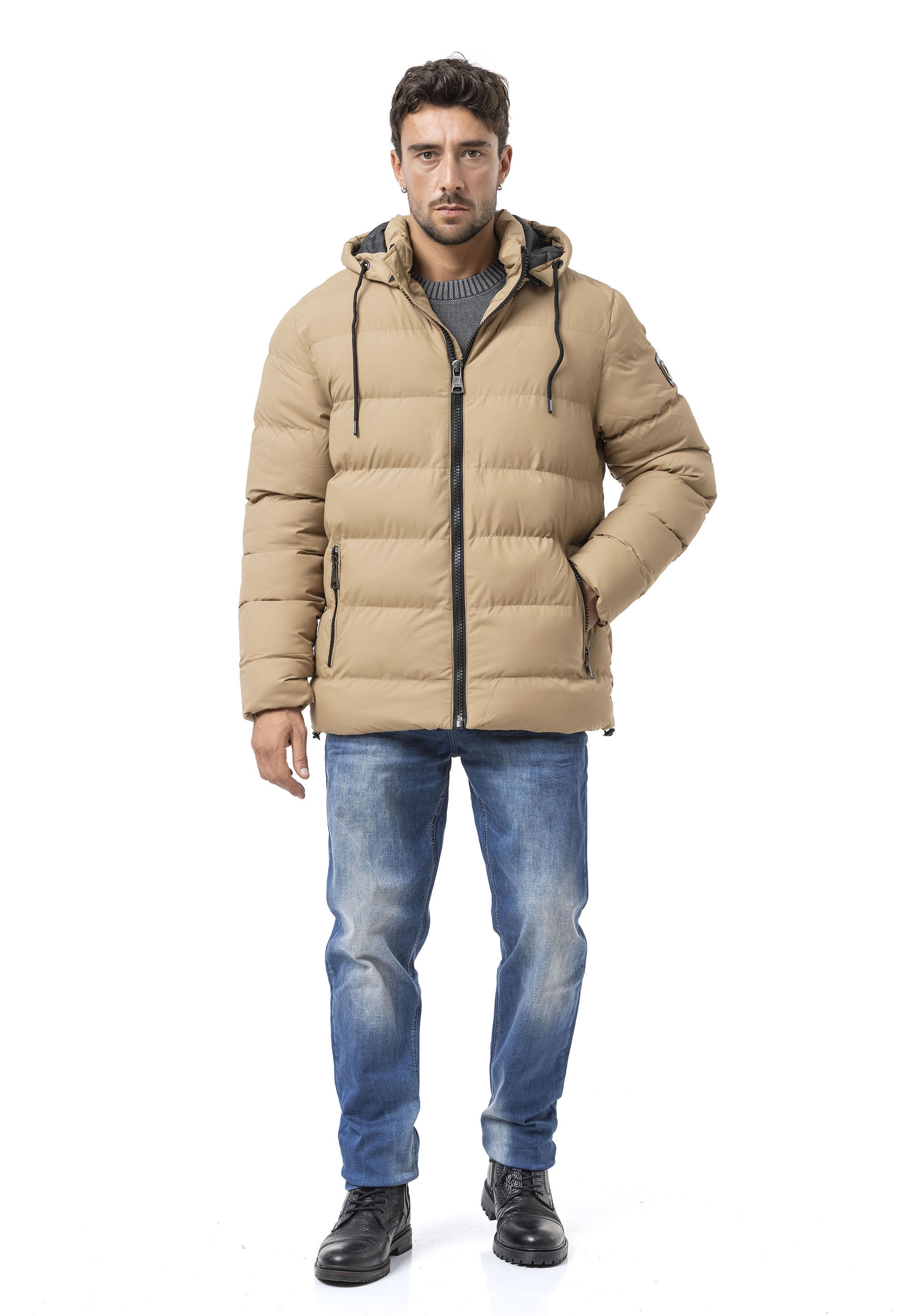 Cipo & Baxx Winterjacke »Jacke« mit Kapuze im Steppdesign