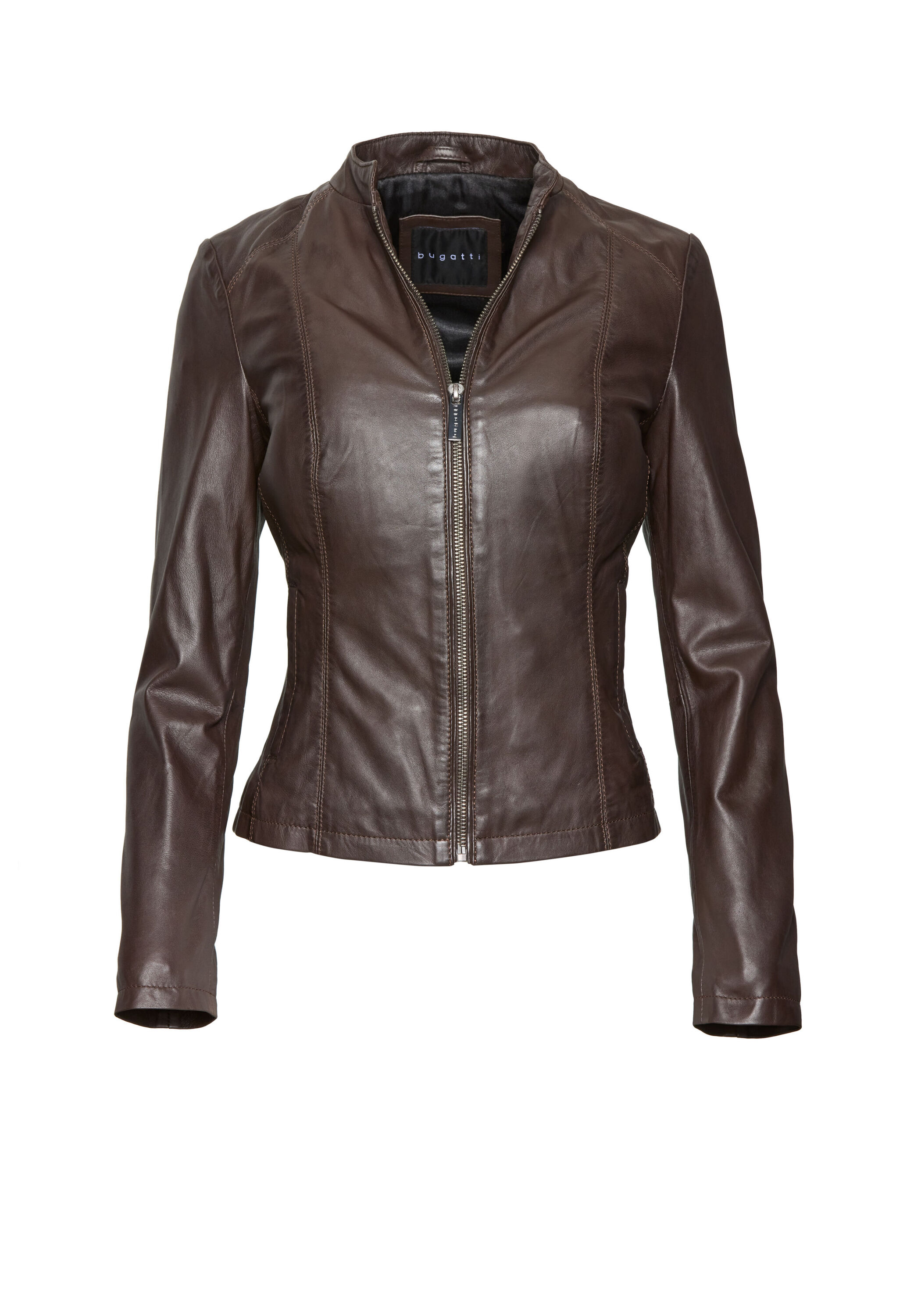bugatti Lederjacke "BULady-124" ohne Kapuze aus weichem Leder