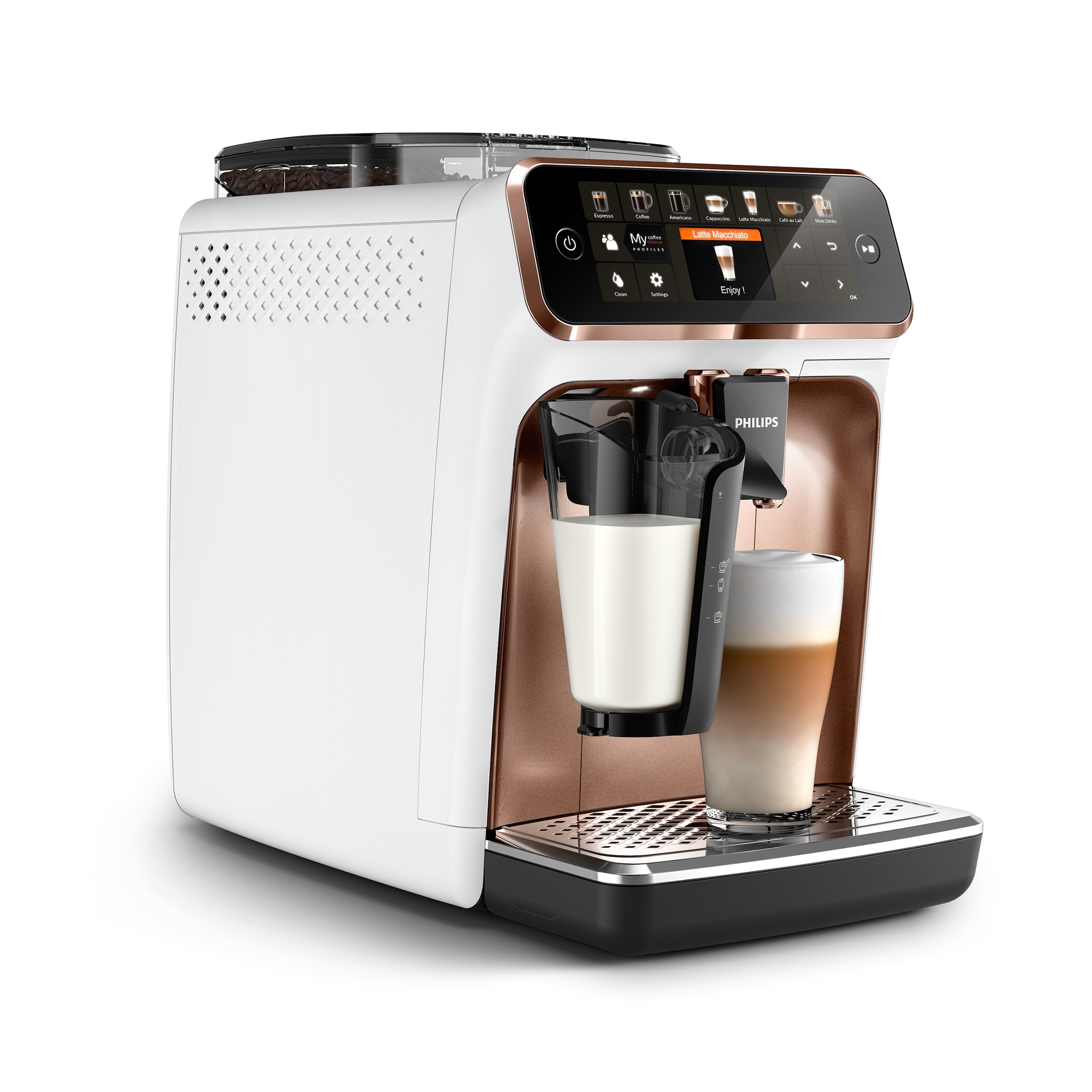 Philips Kaffeevollautomat »5400 Series EP5447/90 LatteGo« 12 Kaffeespezialitäten und 4 Benutzerprofilen