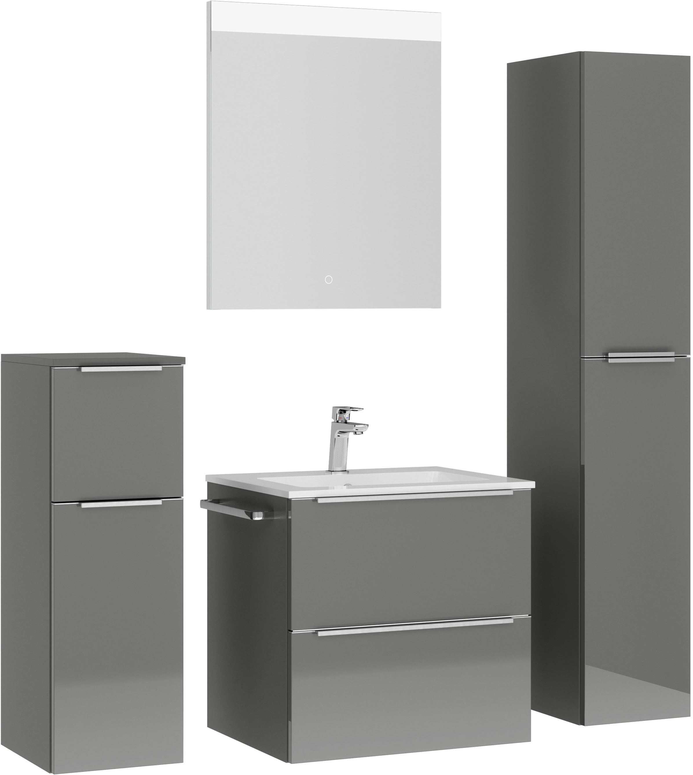 nobilia Badmöbel-Set "Levere" vormontiert, mit Soft-Close, 4 Stk. tlg. günstig online kaufen
