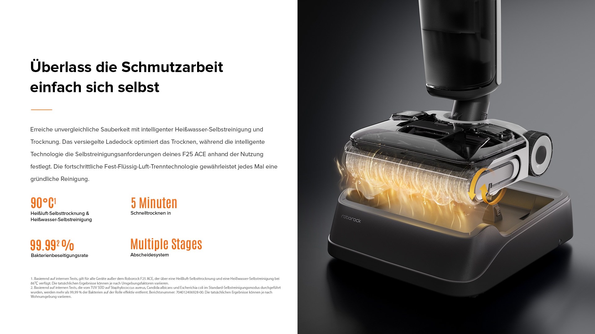 Roborock Nass-Trocken-Sauger »Morph Pro F25 ACE« Leistungsstarker Nass-Trocken-Sauger mit intelligenter Selbstreinigung