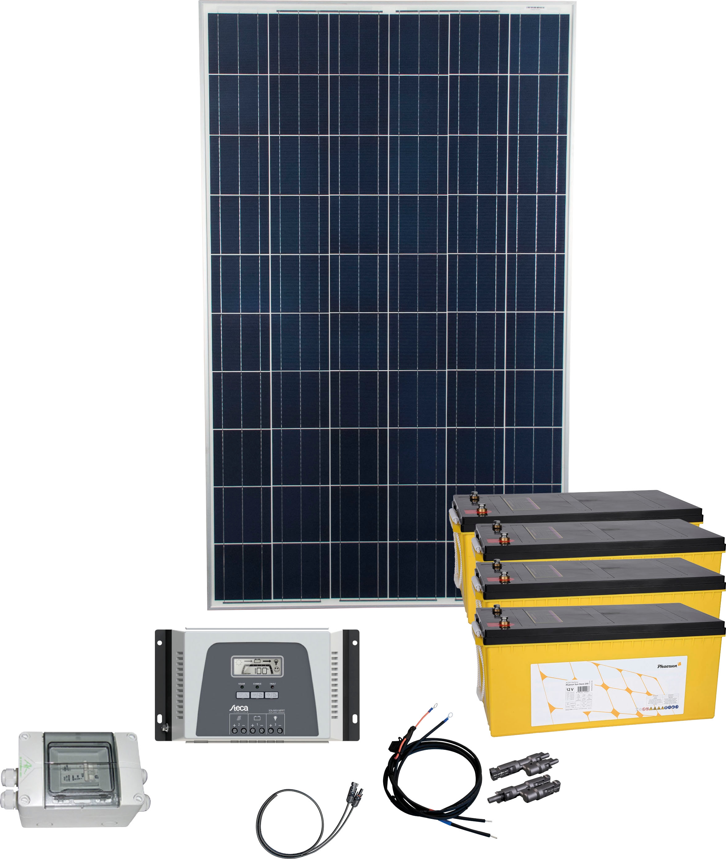 Phaesun Solarmodul »Energy Generation Kit Solar Rise«, (Set), mit 4 Akkus