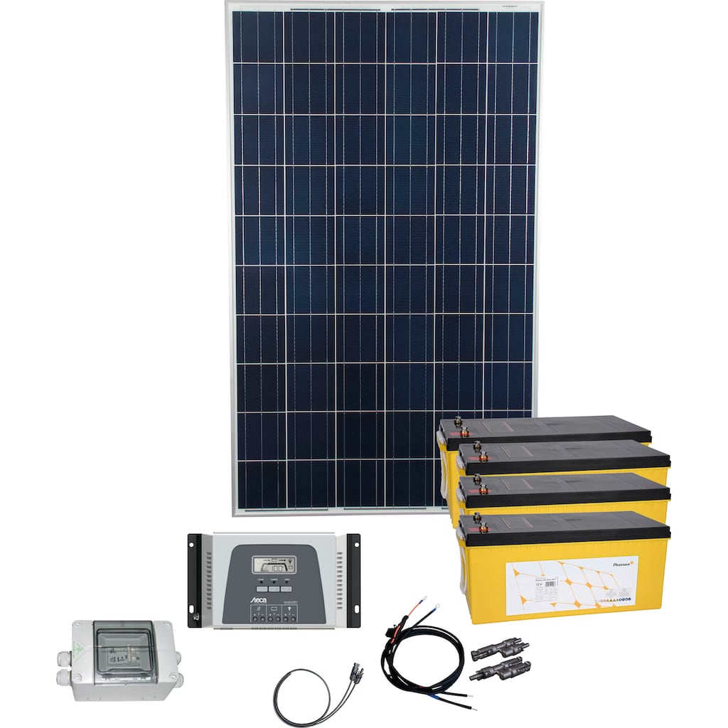 Phaesun Solarmodul »Energy Generation Kit Solar Rise«, (Set), mit 4 Akkus