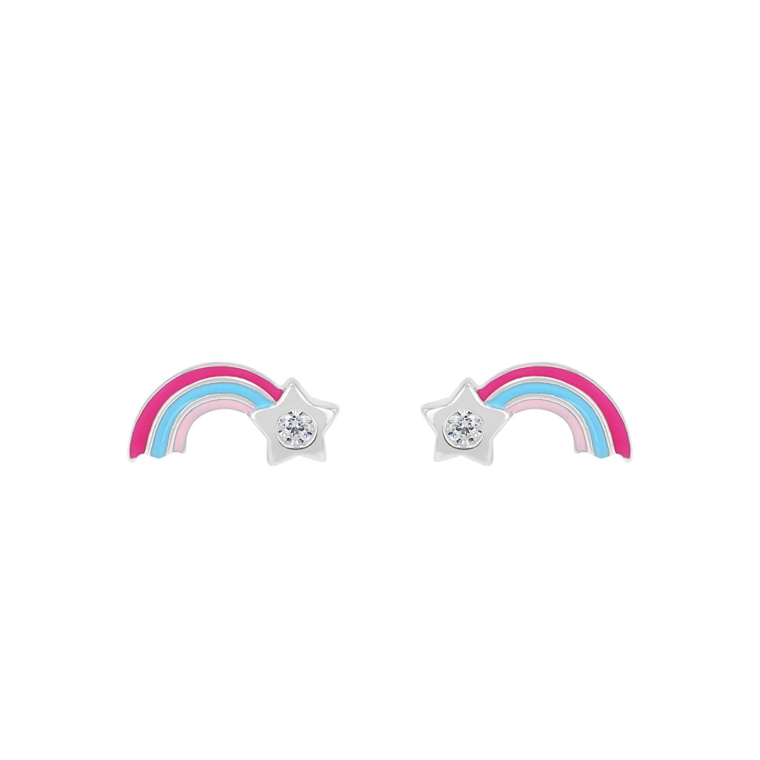 Prinzessin Lillifee Paar Ohrstecker »Sternschnuppe-Motiv, 2039761«, mit Zirkonia (synth.)