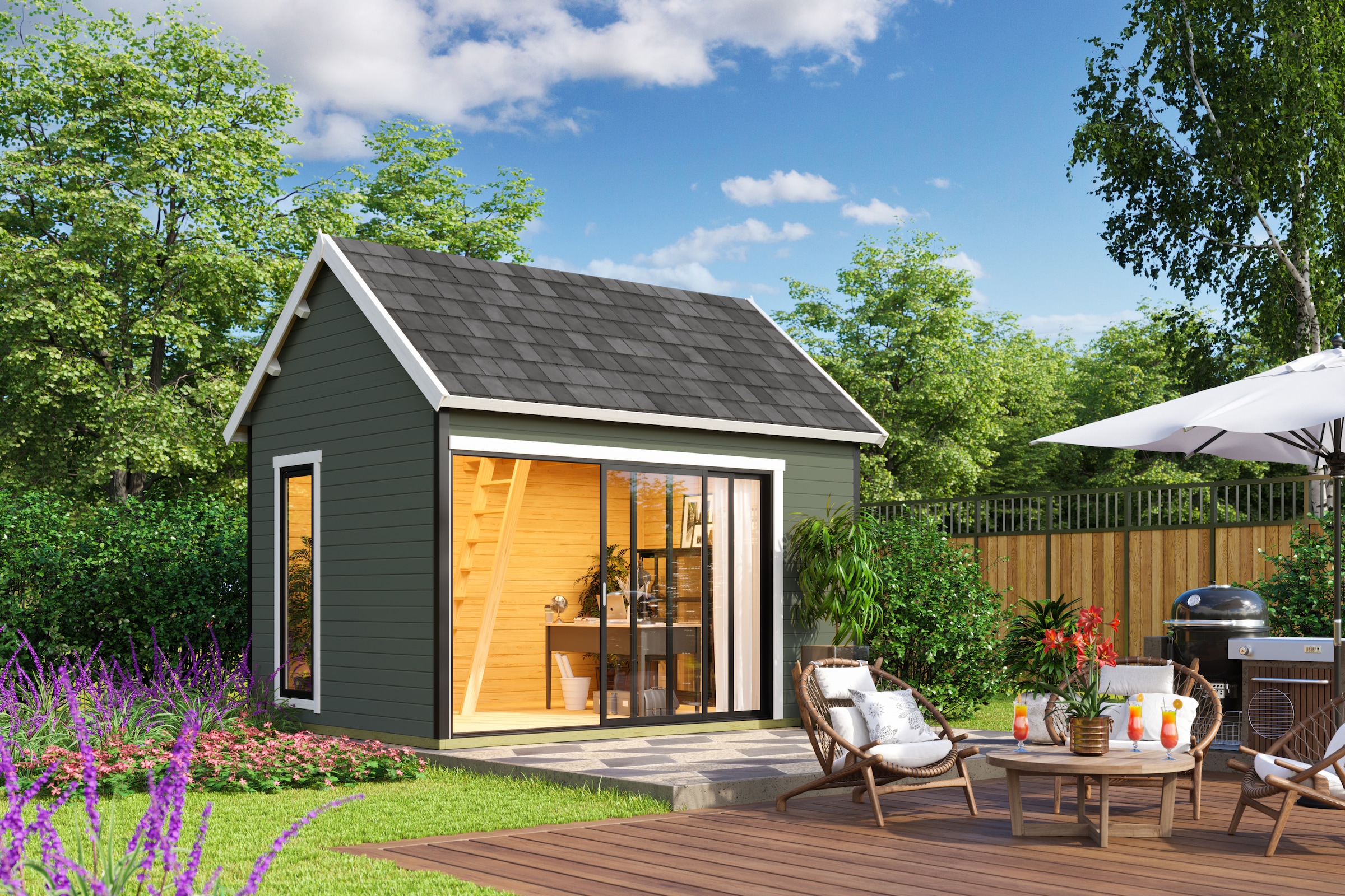 Nordic Holz Gartenhaus "MURANO 2" günstig online kaufen