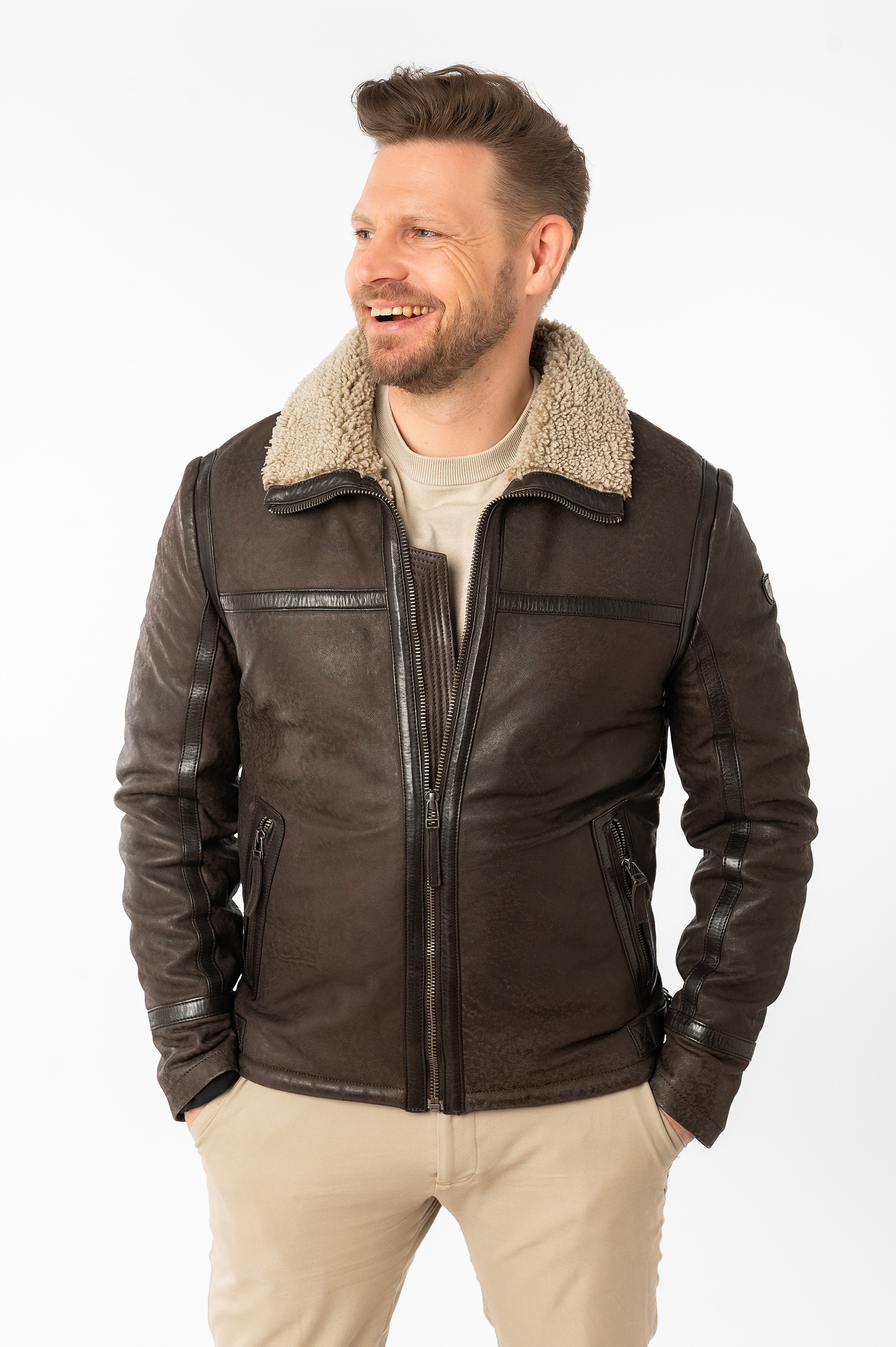 Mauritius Lederjacke "MMAlasko", mit Umlegekragen günstig online kaufen