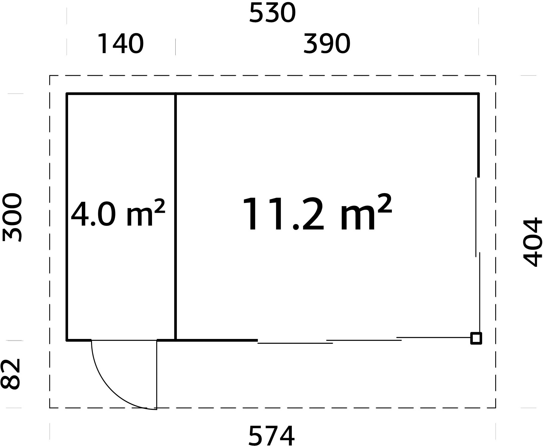 Palmako Gartenhaus »Andrea 15,2 m², Slide«
