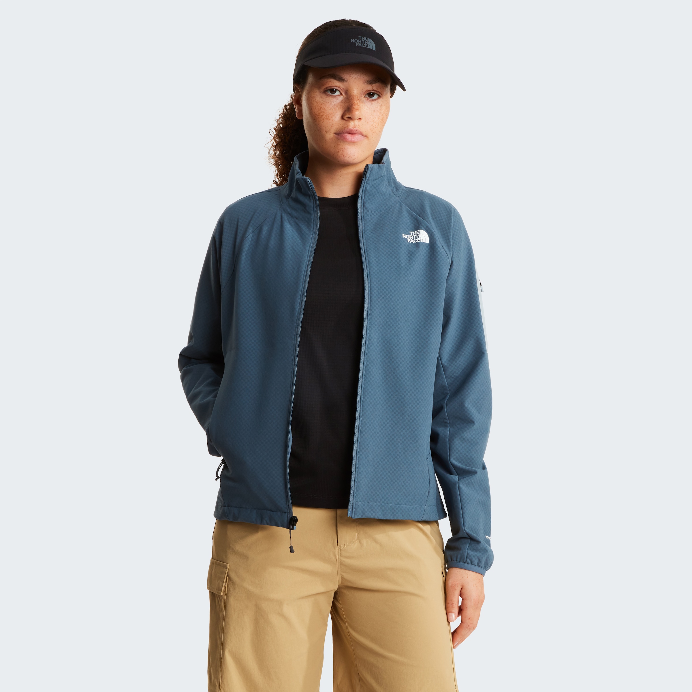 The North Face Softshelljacke "W TEK APPROACH JACKET" für Erwachsene, winddicht, mit Reißverschluss, mit Ärmeltasche