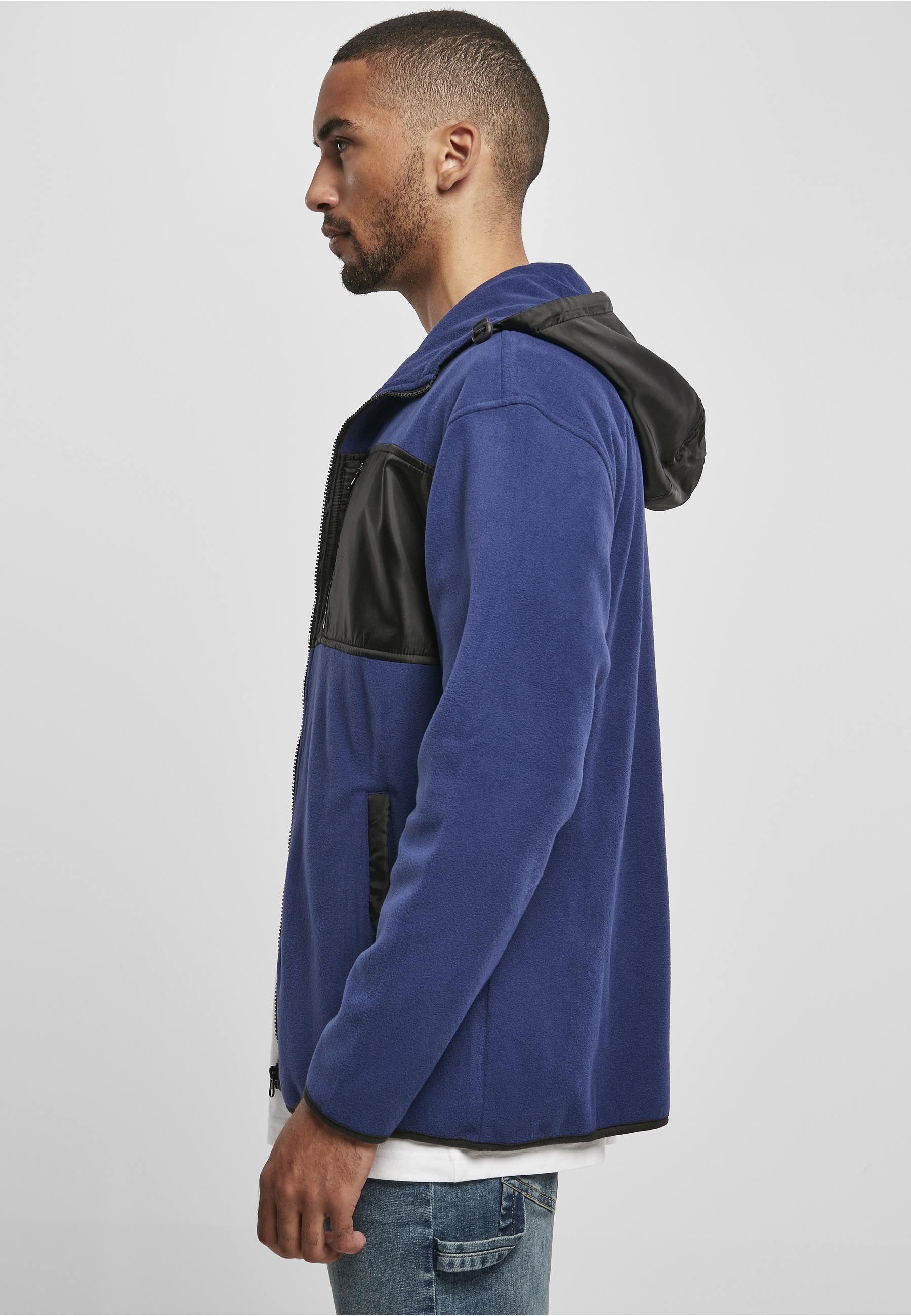 URBAN CLASSICS Winterjacke »Urban Classics Herren Hooded Micro Fleece Jacket« 1 Stk. tlg. mit Kapuze