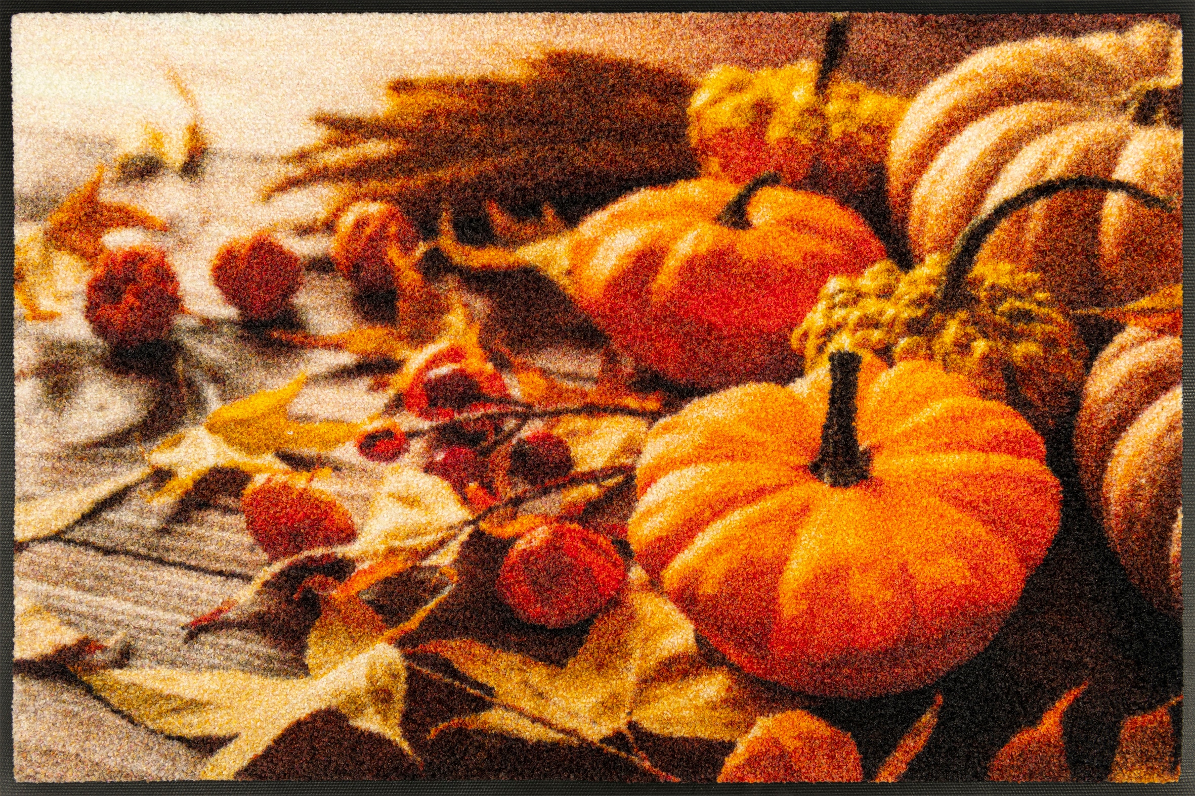 wash+dry by Kleen-Tex Fußmatte "Pumpkin Glow" rechteckig 7 mm Höhe waschbar günstig online kaufen