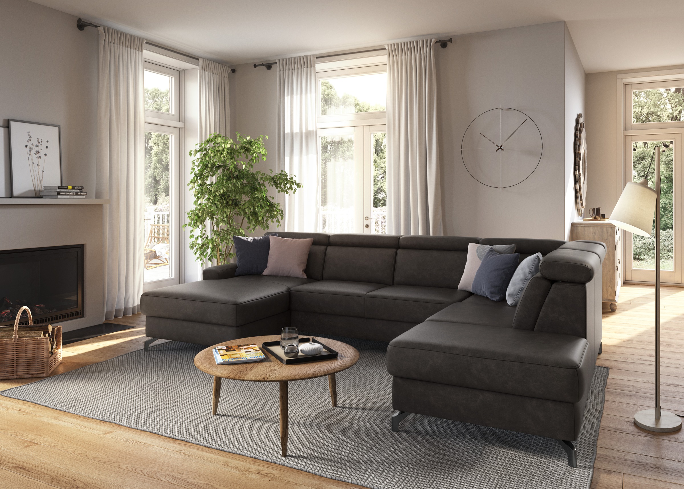 sit&more Wohnlandschaft "Scarlett U-Form", inklusive Kopfteilverstellung, w günstig online kaufen