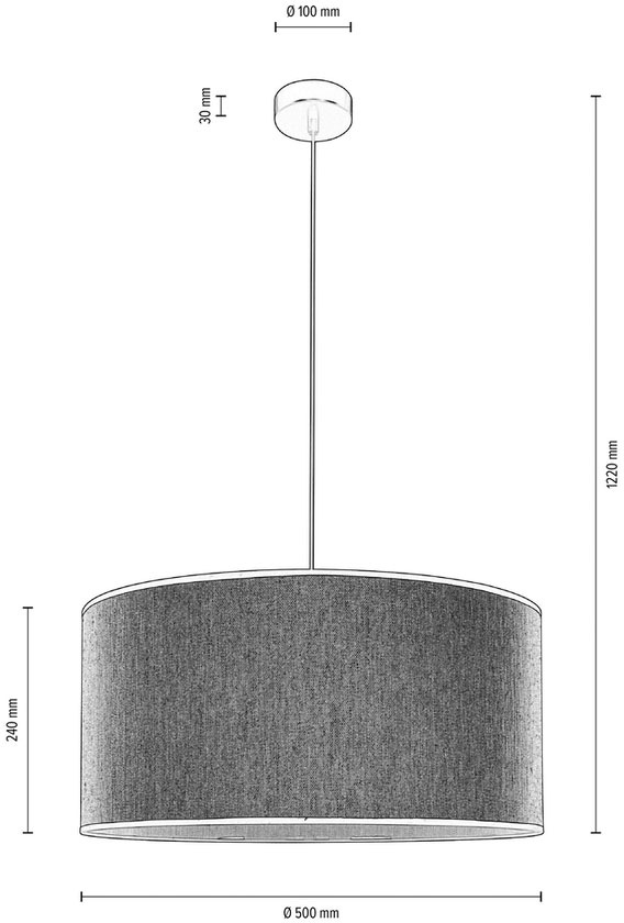 andas Pendelleuchte »Virrat, im skandinavischen Stil«, 1 flammig, Leuchtmittel E27 | Leuchtmittel wechselbar, Pendellampe mit Leinenschirm, im zeitlosen Design, Made in Europe