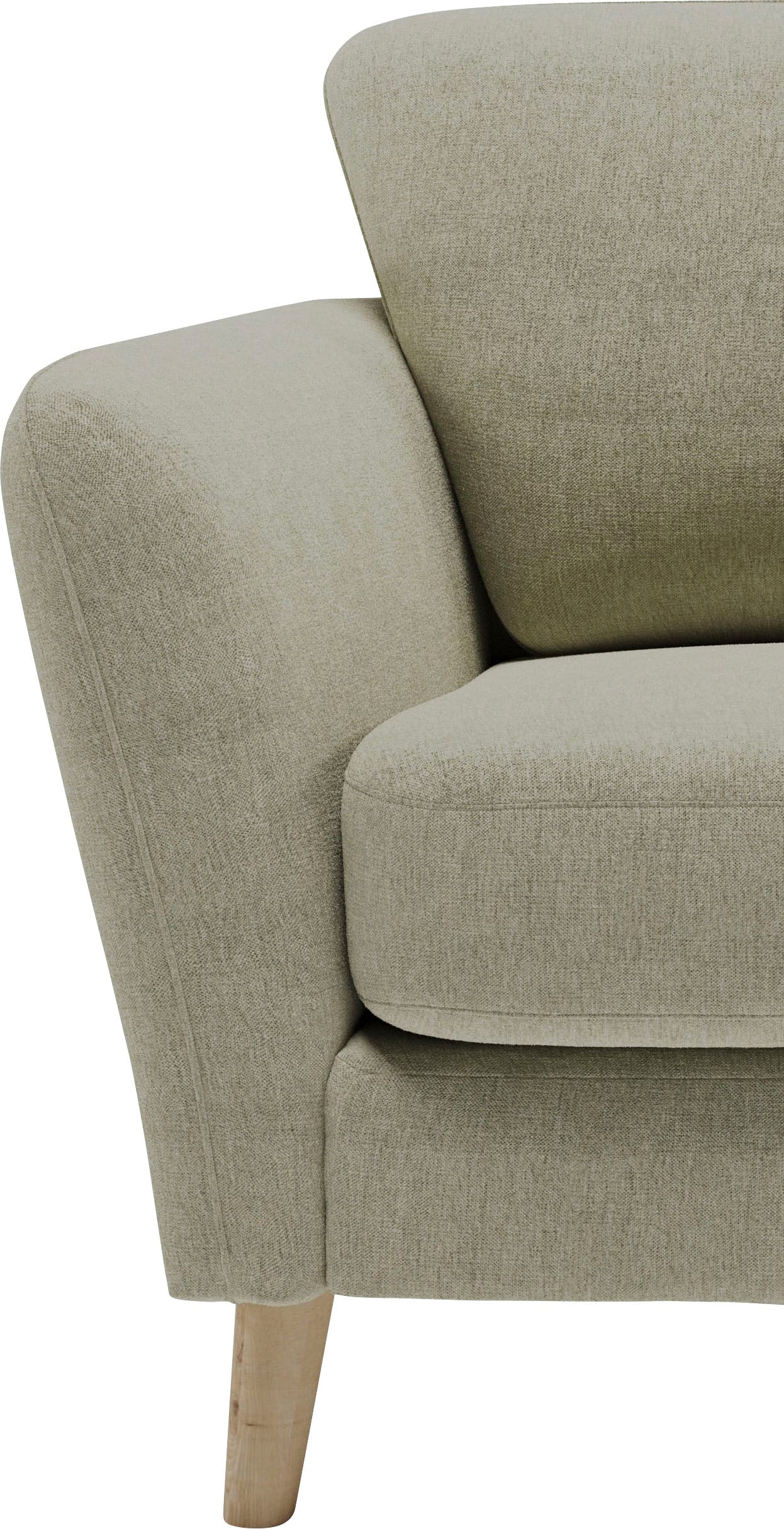 Home affaire Ecksofa »MARSEILLE (242/152cm),L-Form, Rec. rechts/links«, Massivholzbeine Eiche, Landhausstil, Wellenunterfederung