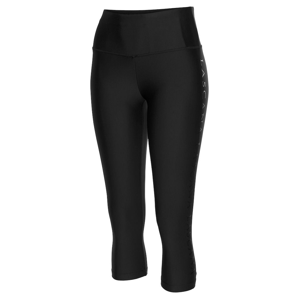 LASCANA ACTIVE Caprileggings, mit glänzendem Logoschriftzug