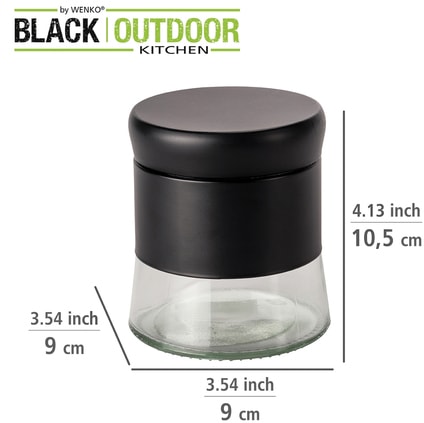 WENKO Vorratsdose »Boga«, (Set, 2 tlg.), Glas kombiniert mit Edelstahl