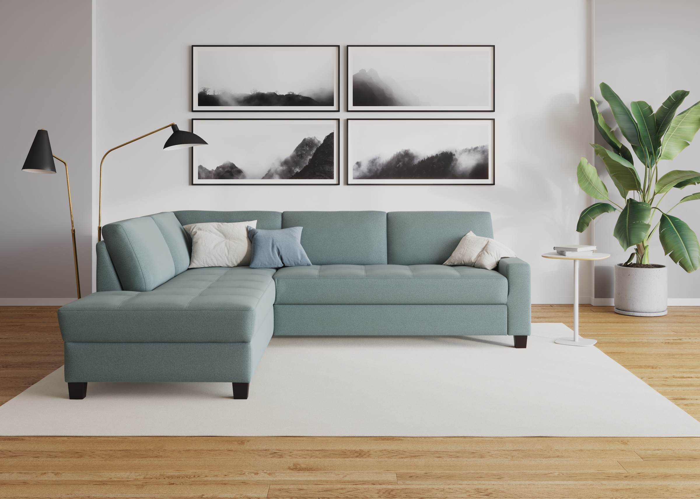 DOMO collection Ecksofa "Florentina zeitlos und elegant, Sitznähte als Desi günstig online kaufen