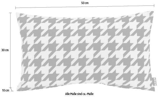 H.O.C.K. Dekokissen »Pictave«, mit Hahnentrittmuster, Kissenhülle mit Füllung, 1 Stück