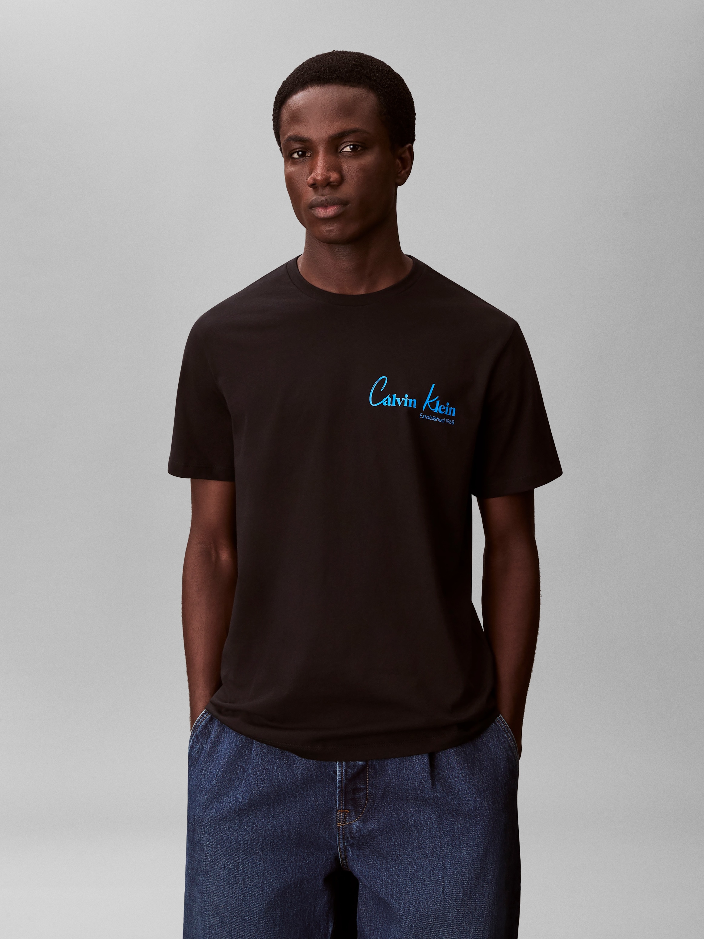 Calvin Klein Jeans T-Shirt "JEANS GRAPHICS" Regular fit mit Markenprint günstig online kaufen