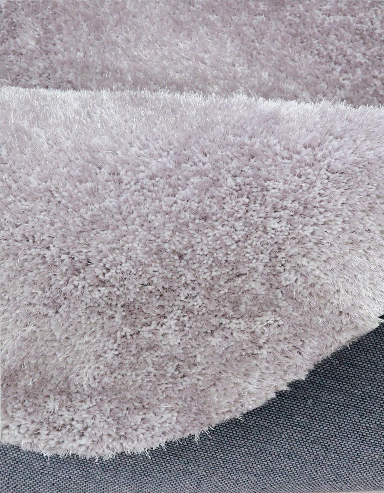 Bruno Banani Hochflor-Teppich »Dana Teppich, Kundenliebling«, rund, 30 mm Höhe, unifarben, Mikrofaser Teppiche, Wohnzimmer, Schlafzimmer, Esszimmer