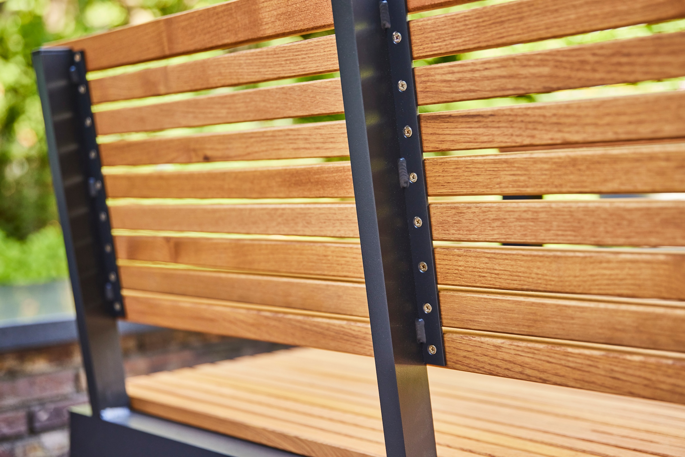 Siena Garden Gartenbank »Bozen 2er Aluminiumgestell anthrazit Robininenholz«, Flächen aus Robinienholz FSC® 100%
