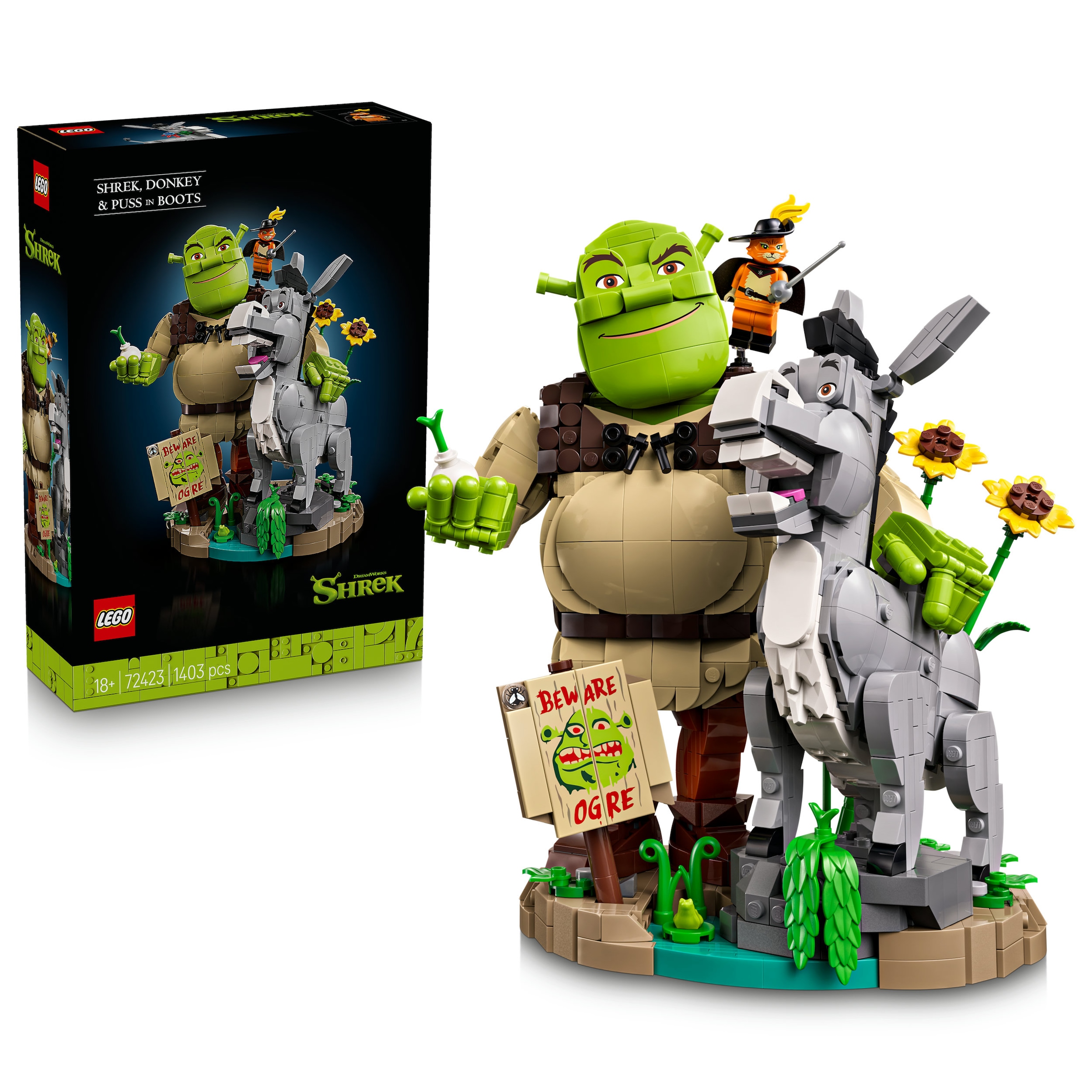 LEGO® Konstruktionsspielsteine »Shrek, Esel und Der Gestiefelte Kater (72423), LEGO Shrek« Made in Europe