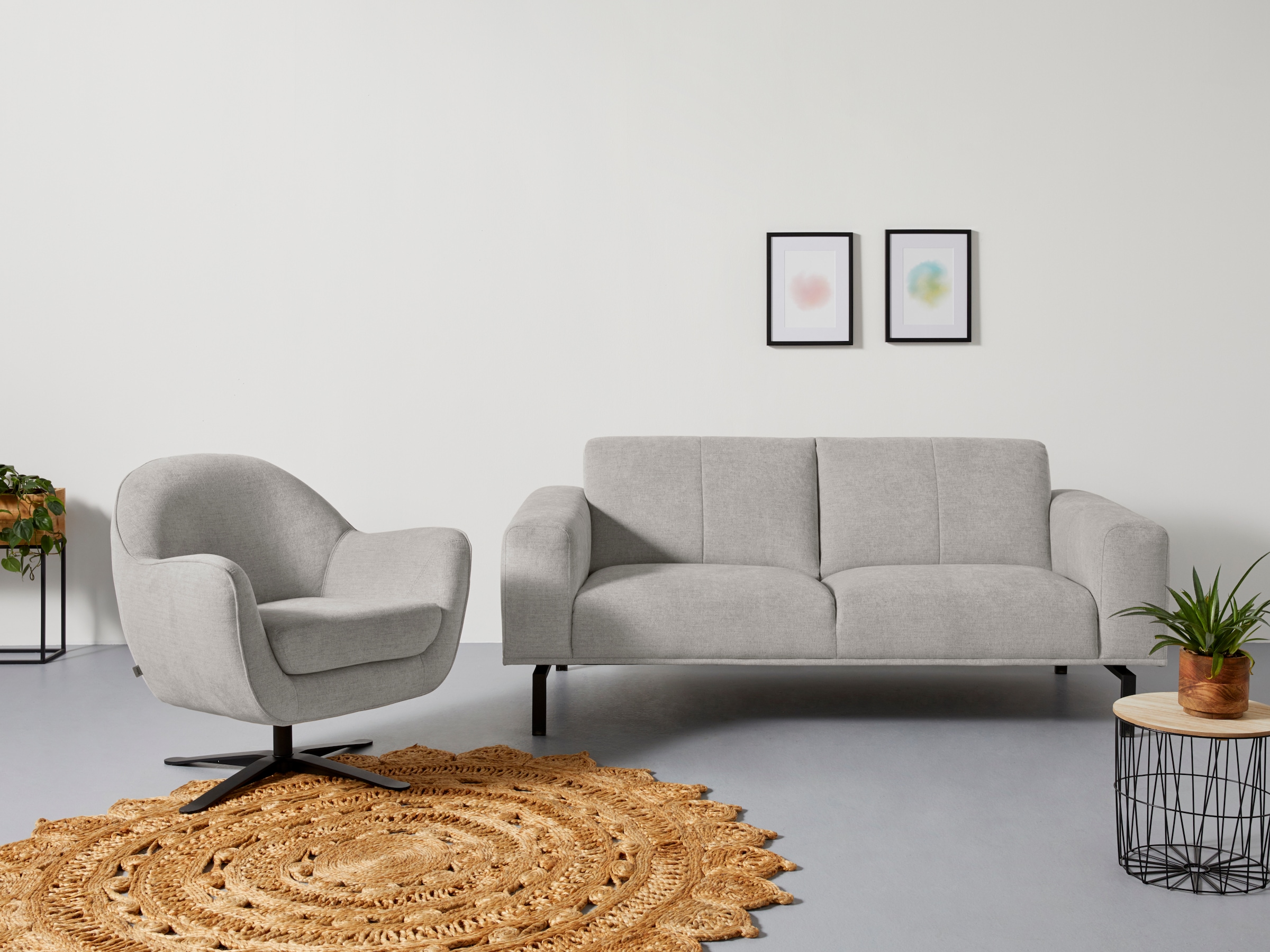 Home affaire Drehsessel "Stavre, Loungesessel mit Drehfunktion" in moderner günstig online kaufen