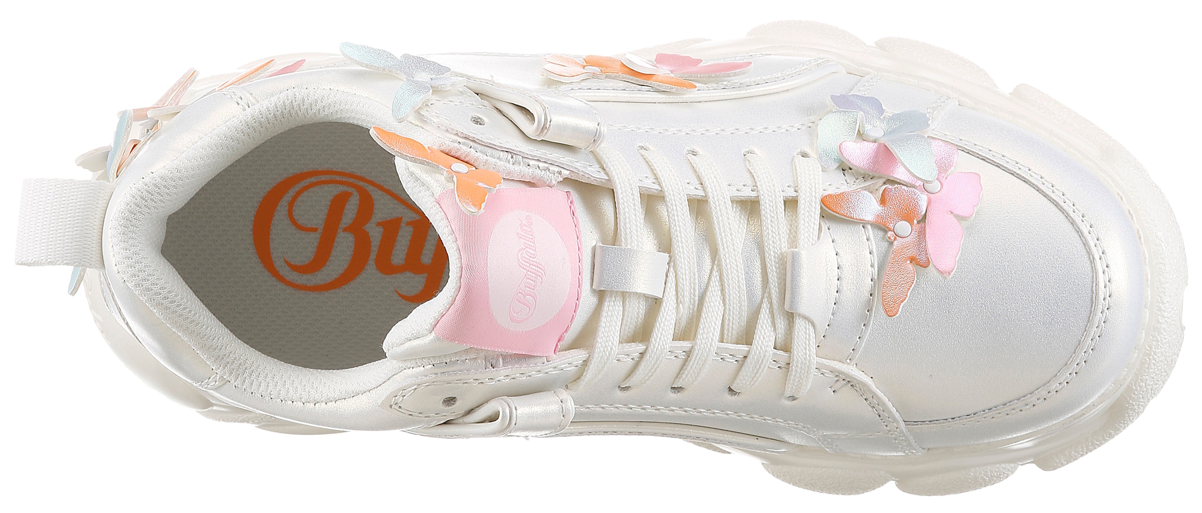 Buffalo Plateausneaker  Freizeitschuh, Schnürer, Ugly Sneaker mit Bestickungen