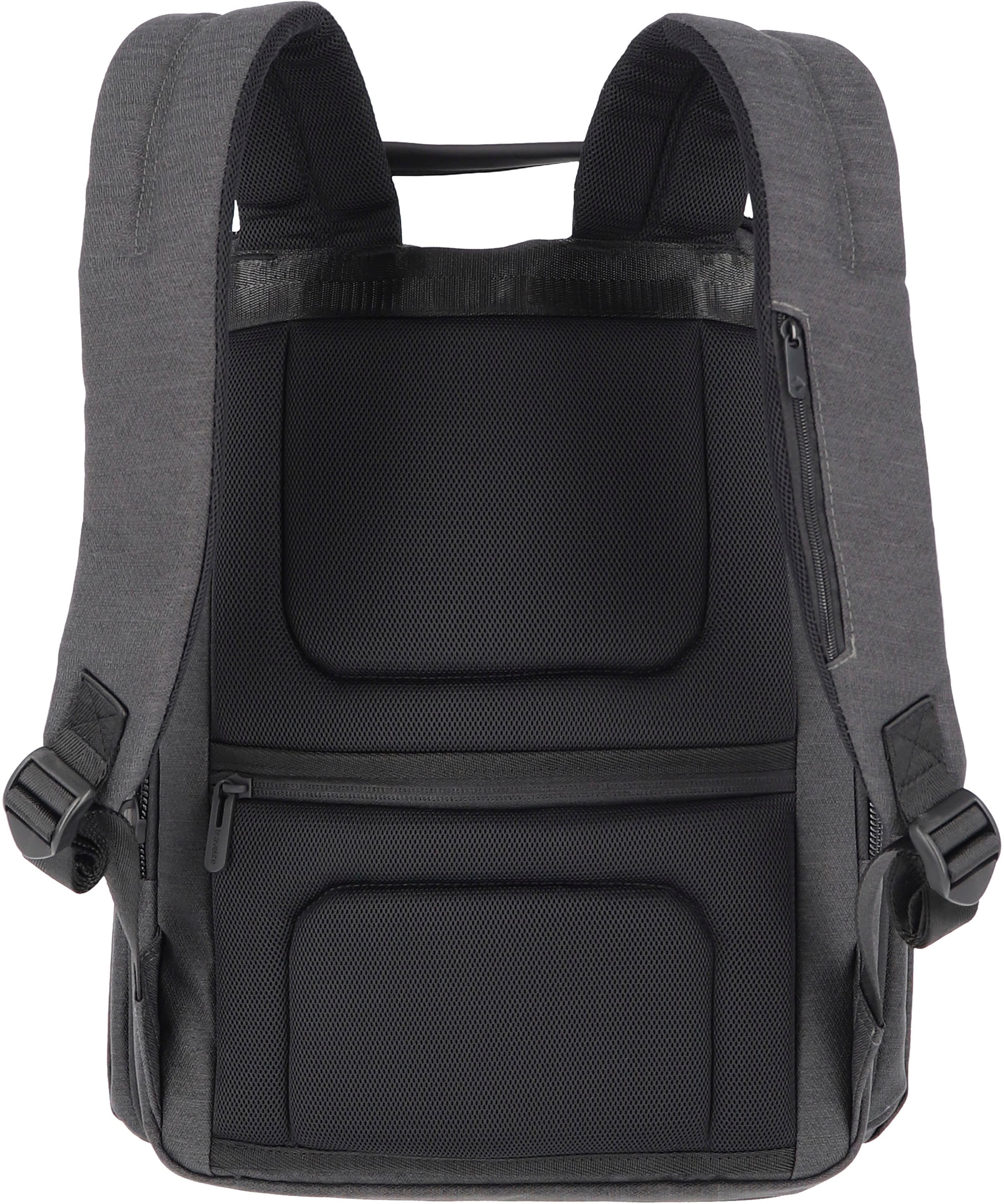 travelite Rucksack »Meet, 41 cm, anthrazit«, Arbeitsrucksack Schulrucksack 15,6-Zoll Laptopfach Volumenerweiterung