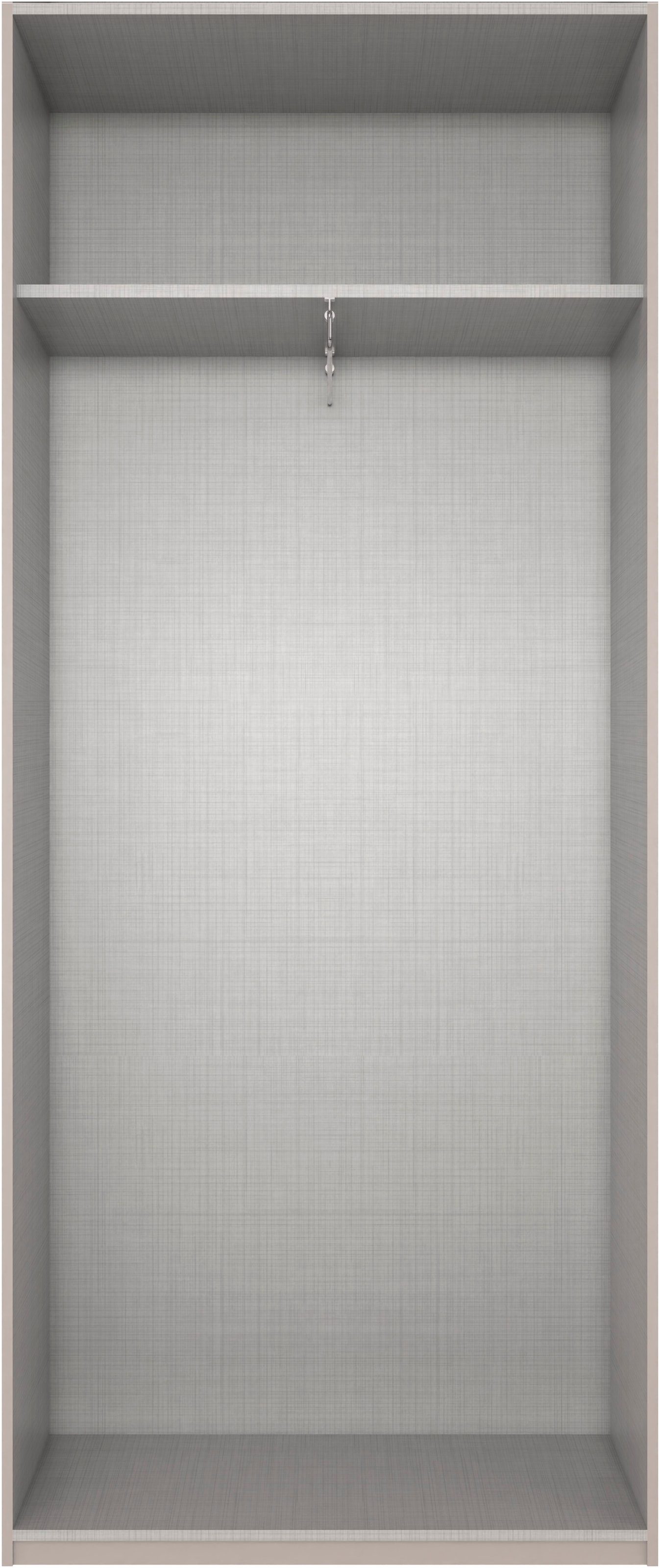 Wimex Kleiderschrank »Mugano,in 5 Breiten,2 Höhen,2 Tiefen, viele Farben, Made in Germany« in Basic oder Premium Ausstattung,  mit langen Griffen aus Metall, mit oder ohne Spiegel