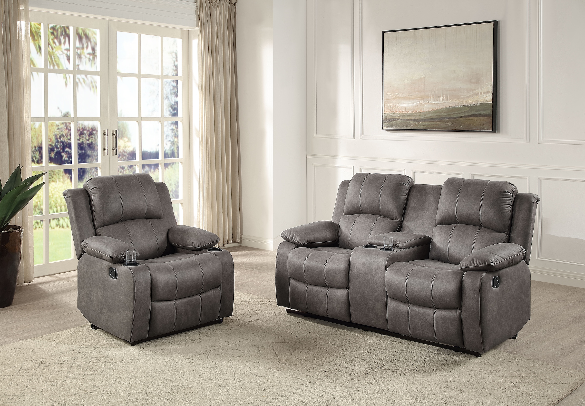 ATLANTIC home collection Relaxsessel, mit Relaxfunktion, Federkern und Getränkehalter