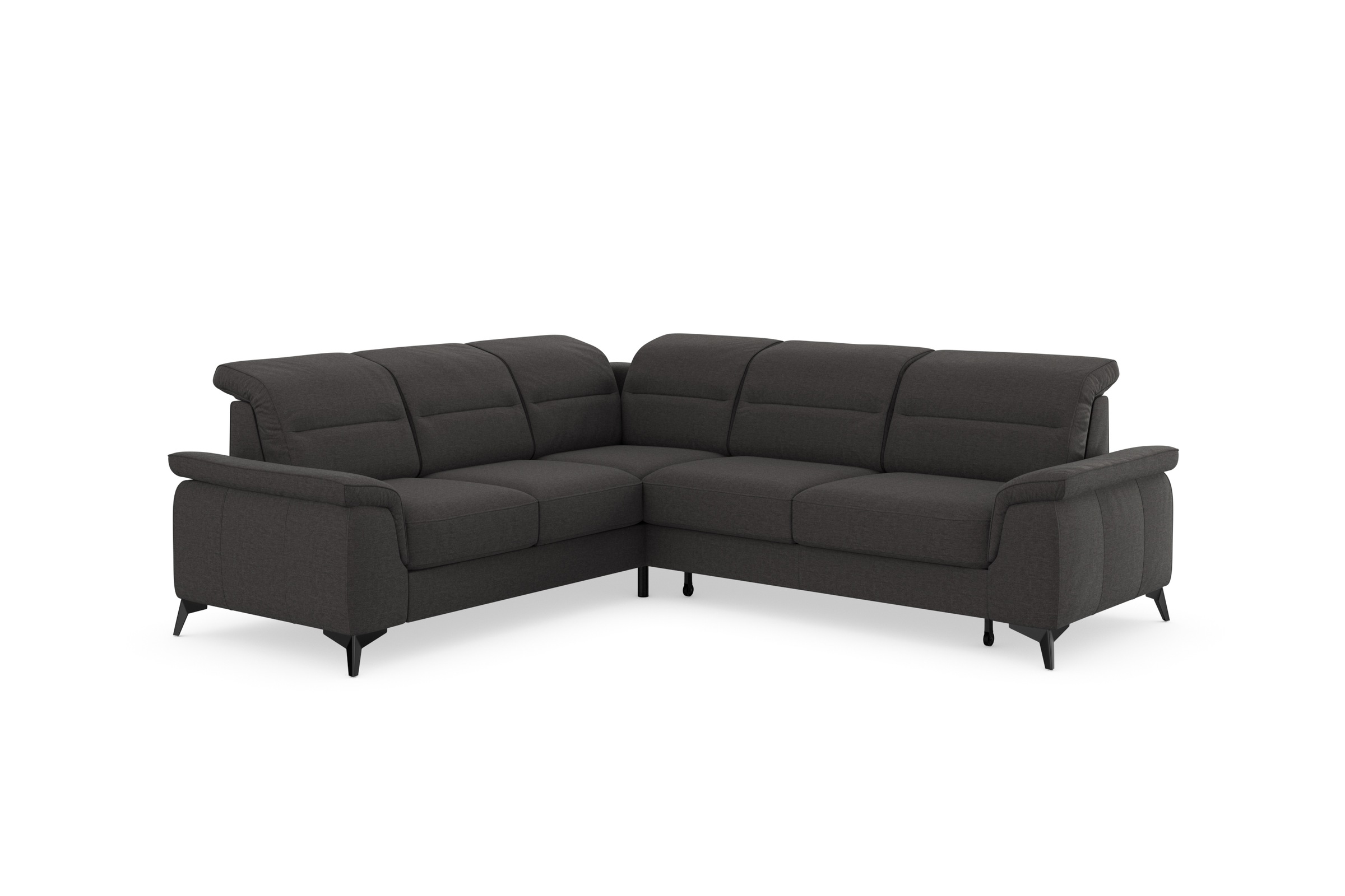 sit&more Ecksofa »Sinatra L-Form«, optinal mit Kopfteilverstellung und Armteilfunktion, Metallfüße