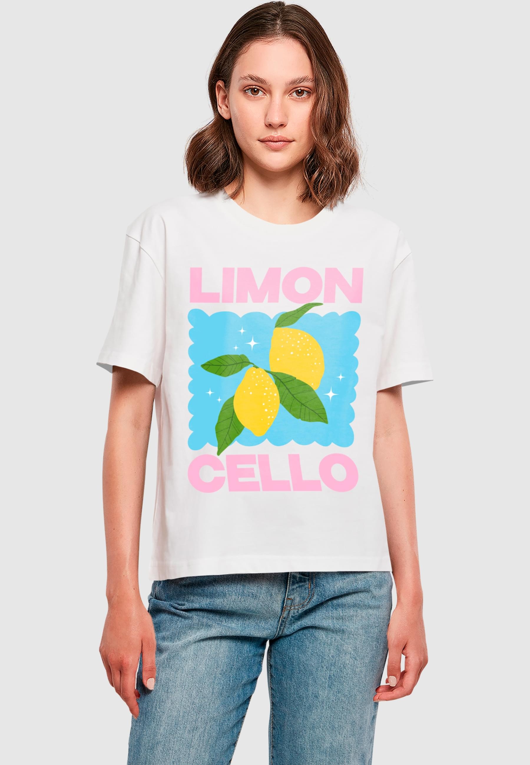 Miss Tee T-Shirt »Miss Tee Damen Limon Cello Tee«, (1 tlg.)