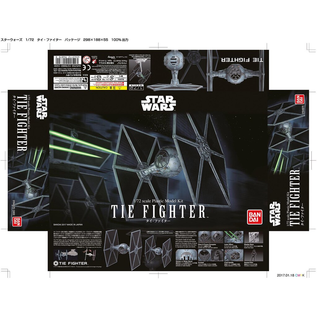 Bandai Modellbausatz »Star Wars TIE Fighter«, 1:72