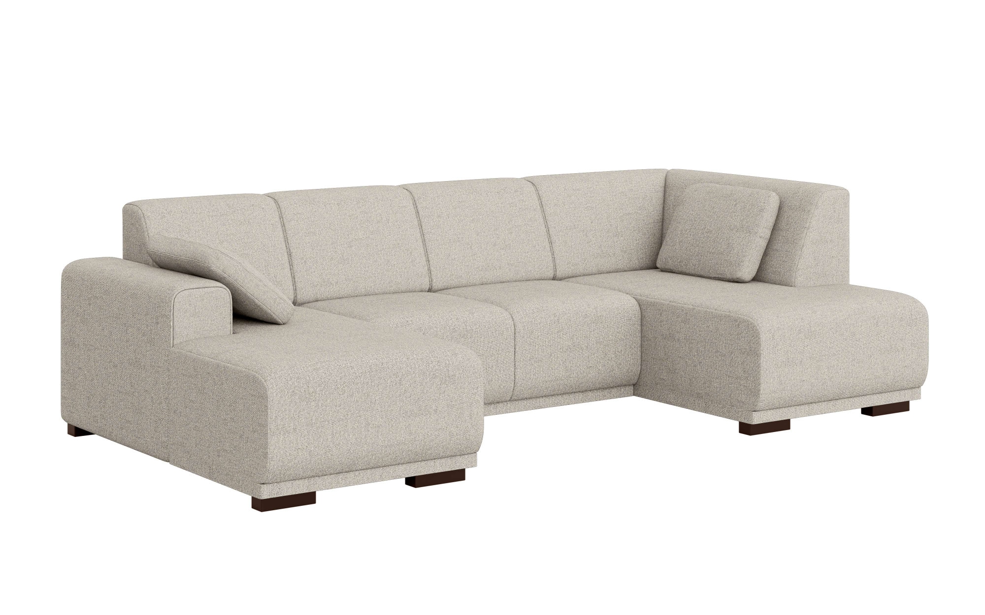 Home affaire Wohnlandschaft »BORNHOLM U-Form mit Recamiere rechts/links, B/T/H: 300/162/85 cm«, U-Form mit Wellenunterfederung, Recamiere rechts oder links bestellbar