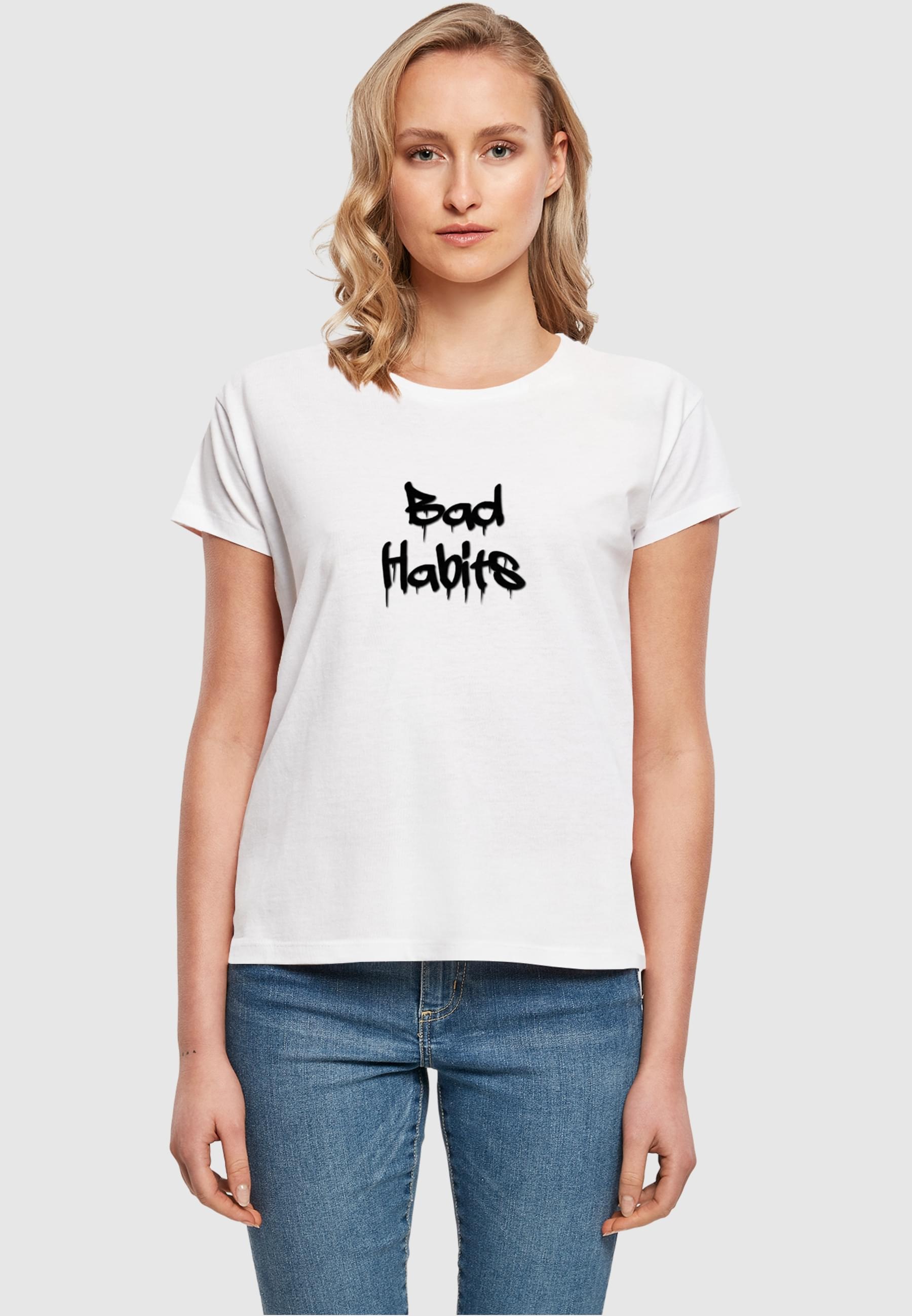Merchcode T-Shirt »Merchcode Damen Ladies Bad Habits Box Tee«, (1 tlg.)