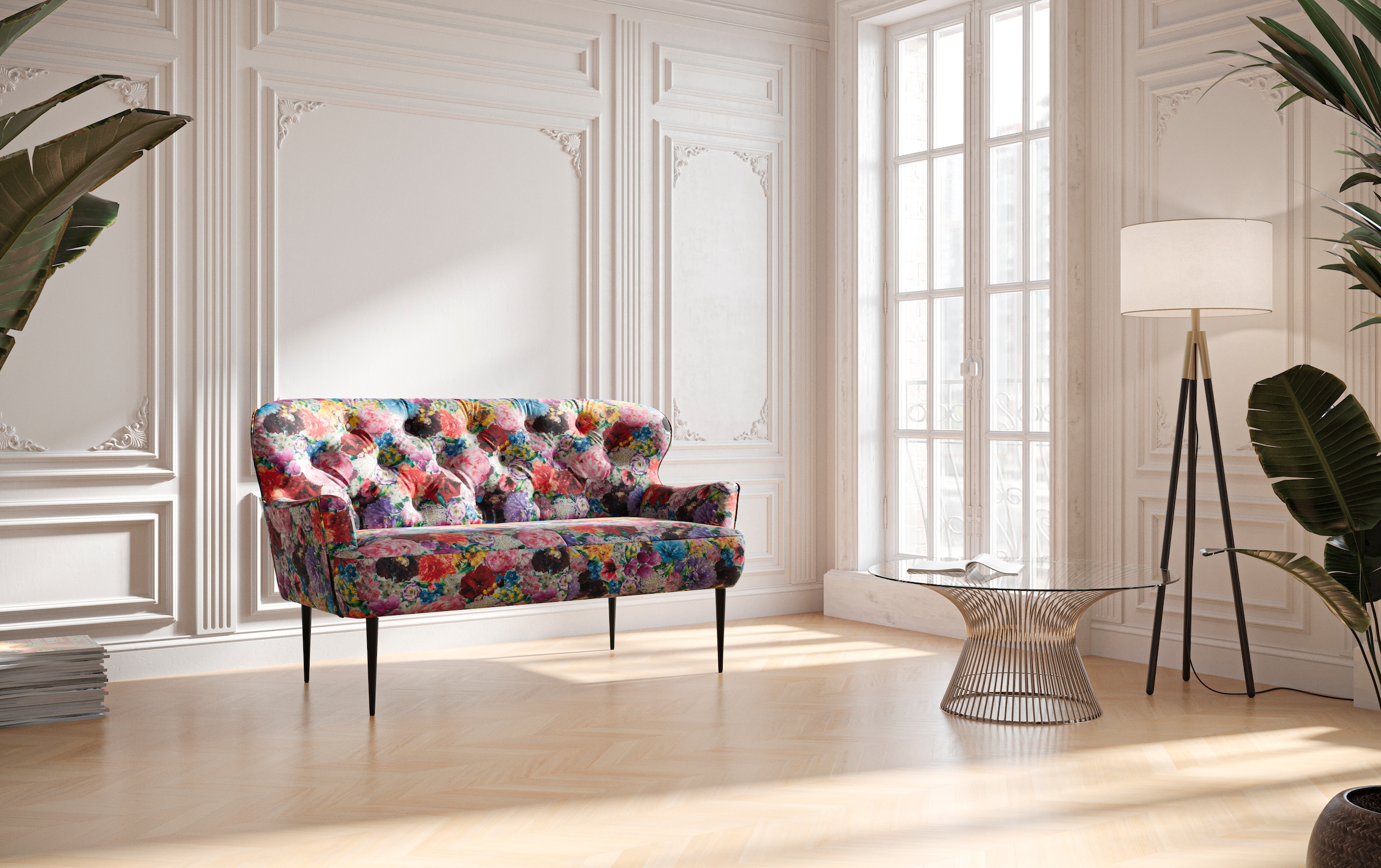 Home affaire 2-Sitzer "Amber" mit Knopfheftung,in verschieden Stoffarten günstig online kaufen