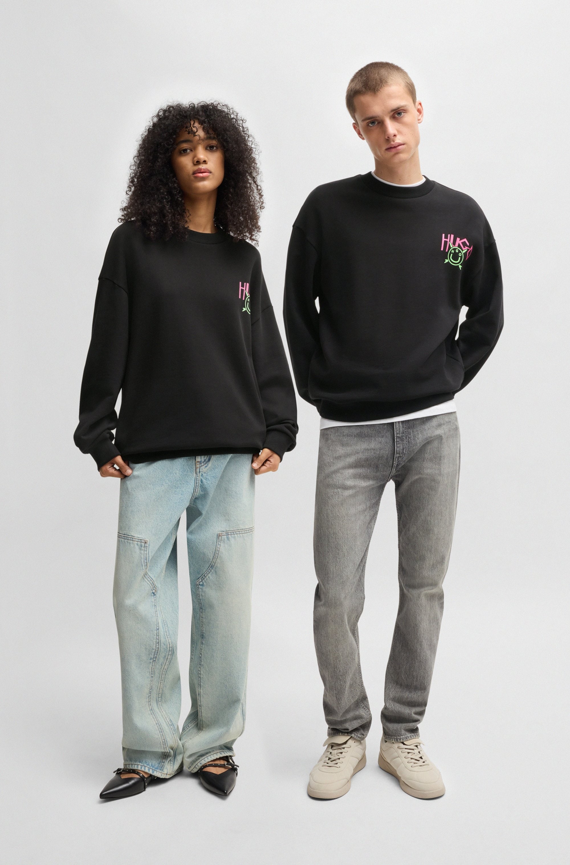HUGO Blue Sweatshirt »Nigotil«, Unisex, mit großem Rückendruck