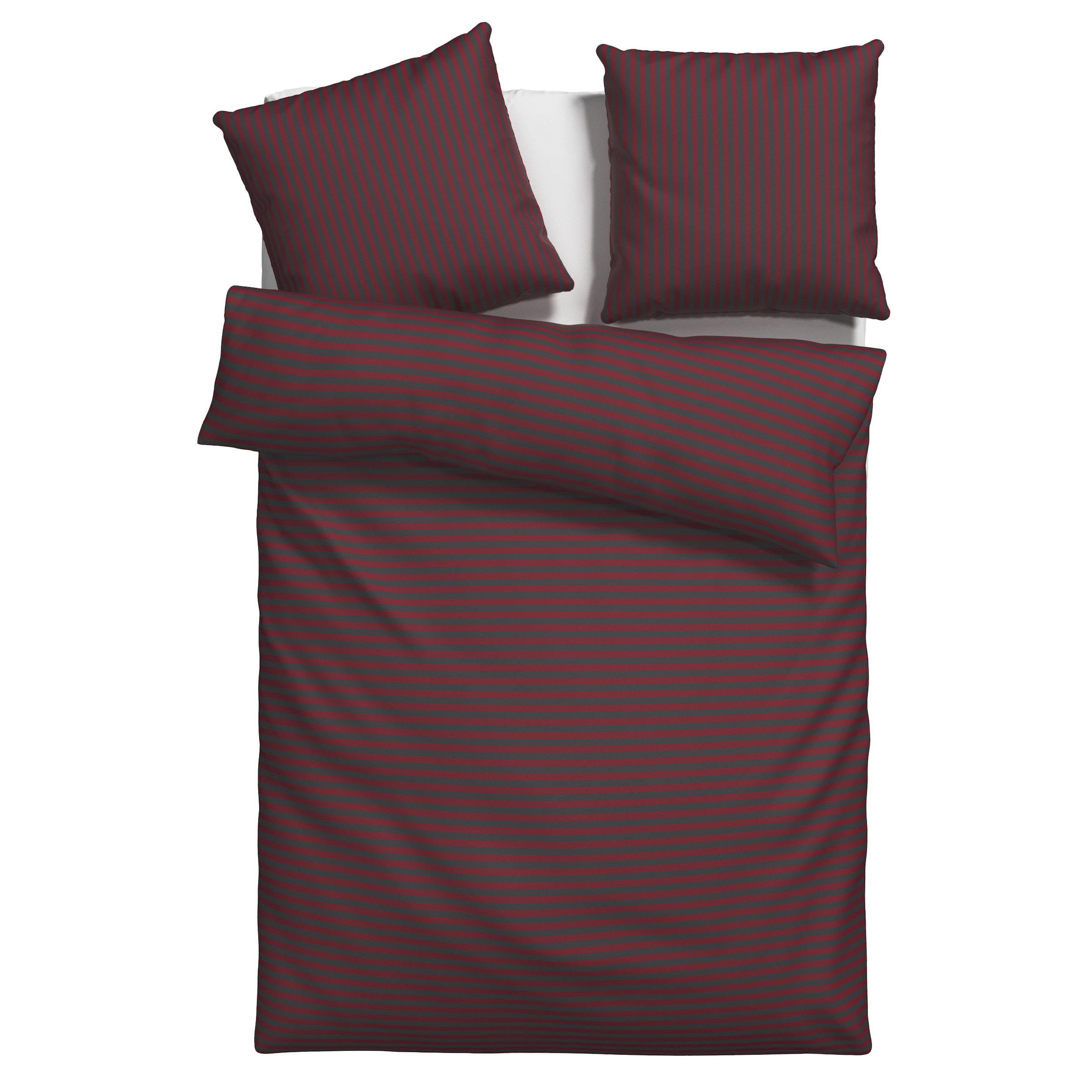 Bruno Banani Bettwäsche »Jassen in Gr. 135x200 oder 155x220 cm«, (3 tlg.), moderne Bettwäsche aus Baumwolle, Bettwäsche mit Streifen-Design